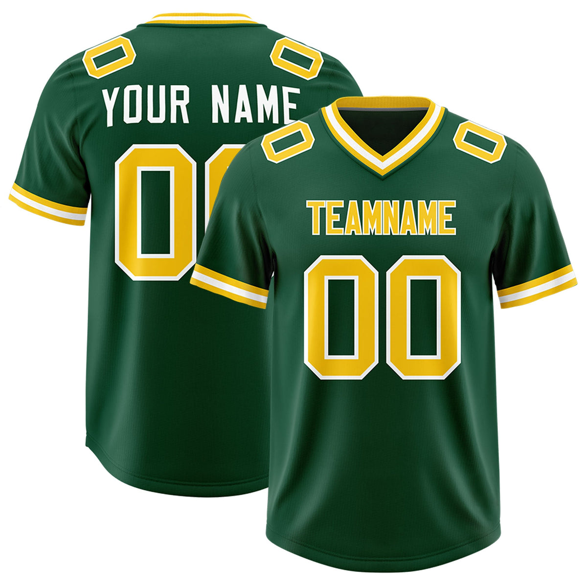 Custom Green Classic Style American American Football Jerseys