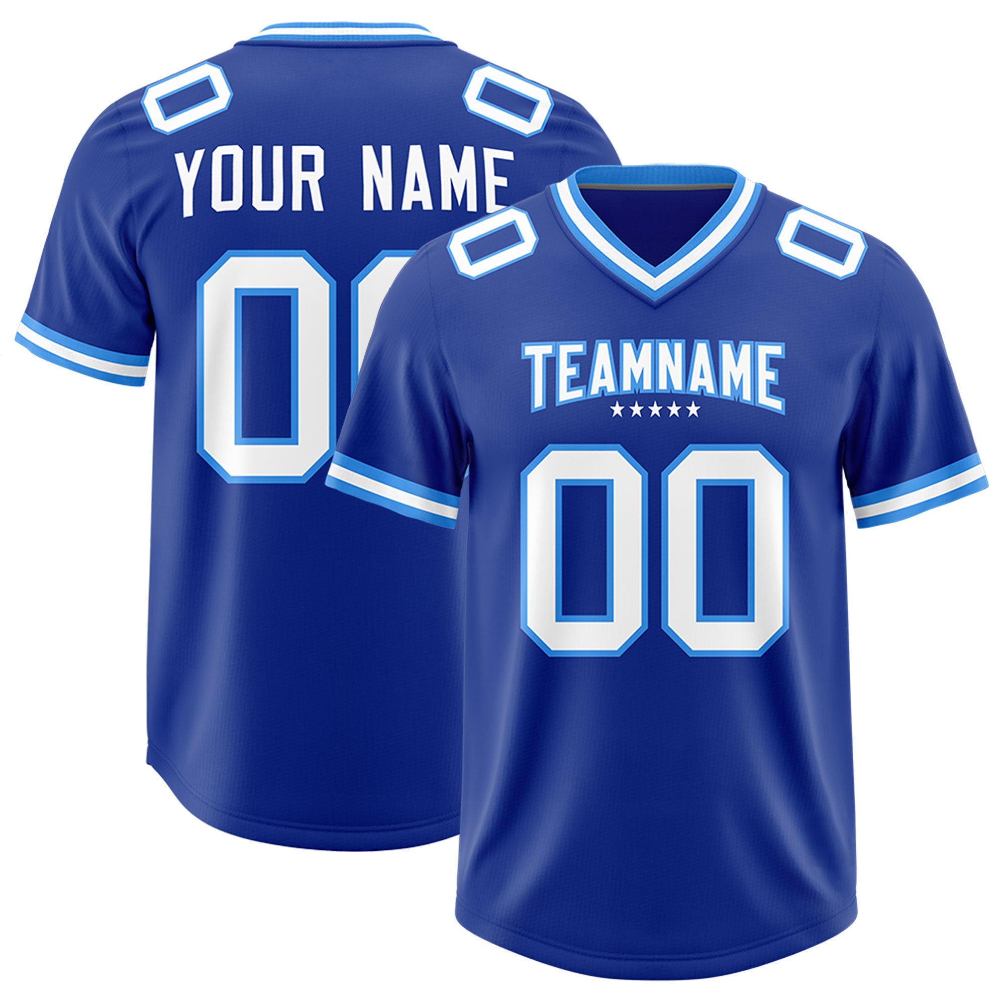 Custom Royal Classic American American Football Jerseys