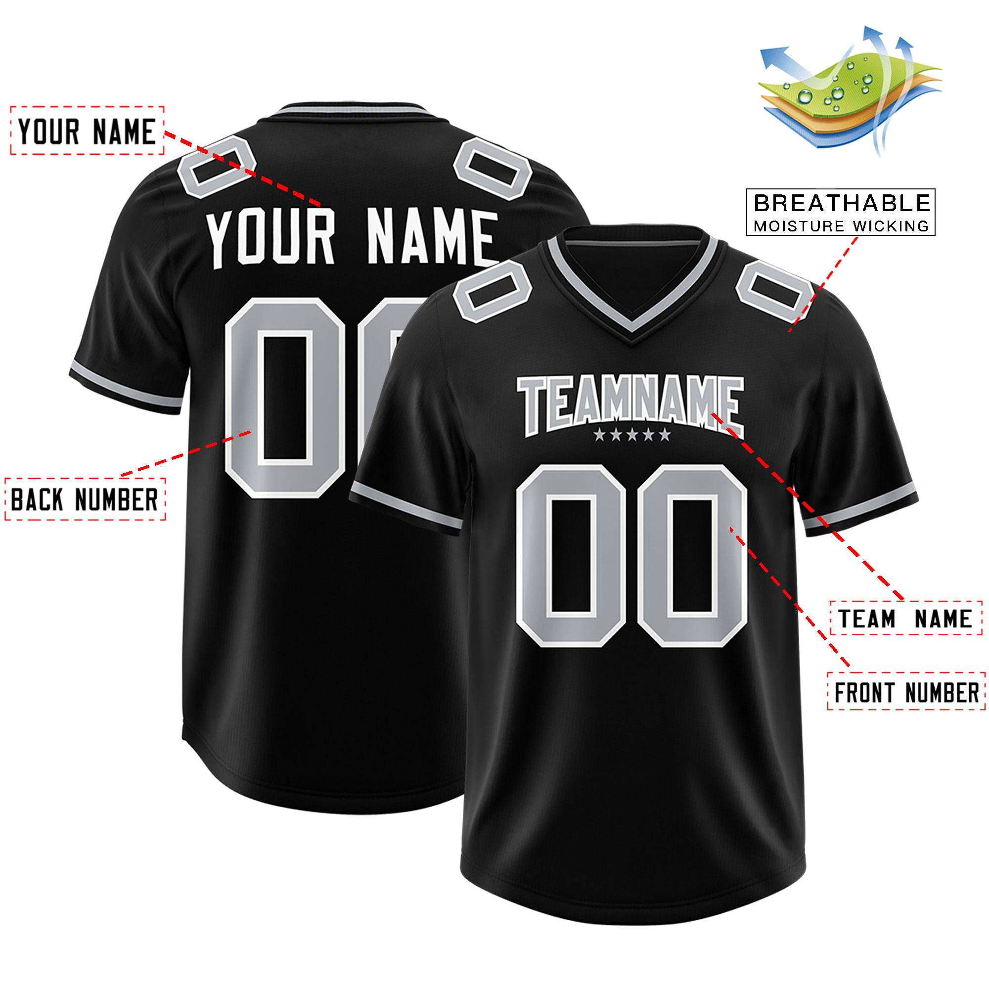 Custom Black American Football Jersey