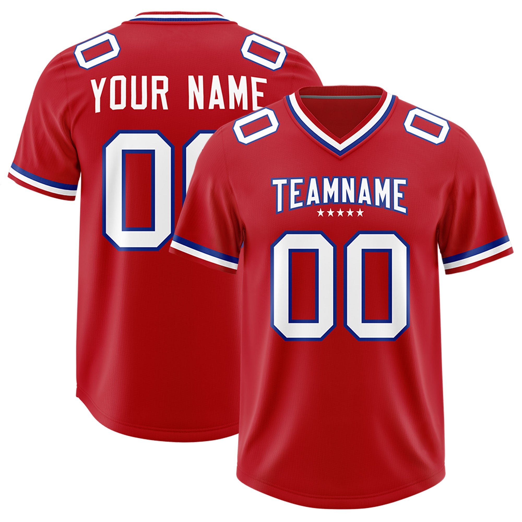 Custom Red Classic American American Football Jerseys