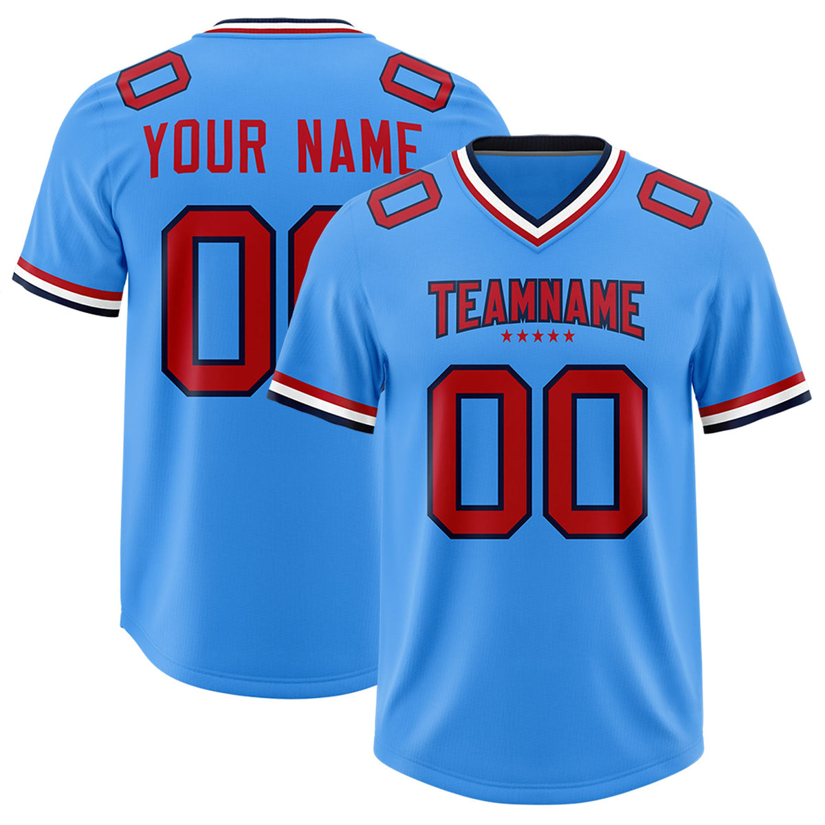 Custom Powder Blue Classic American American Football Jerseys