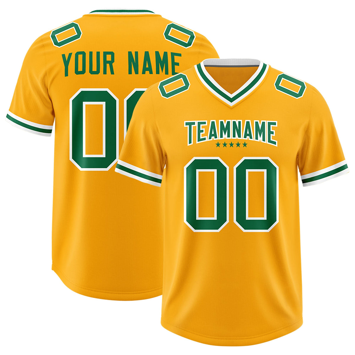 Custom Yellow Classic American American Football Jerseys