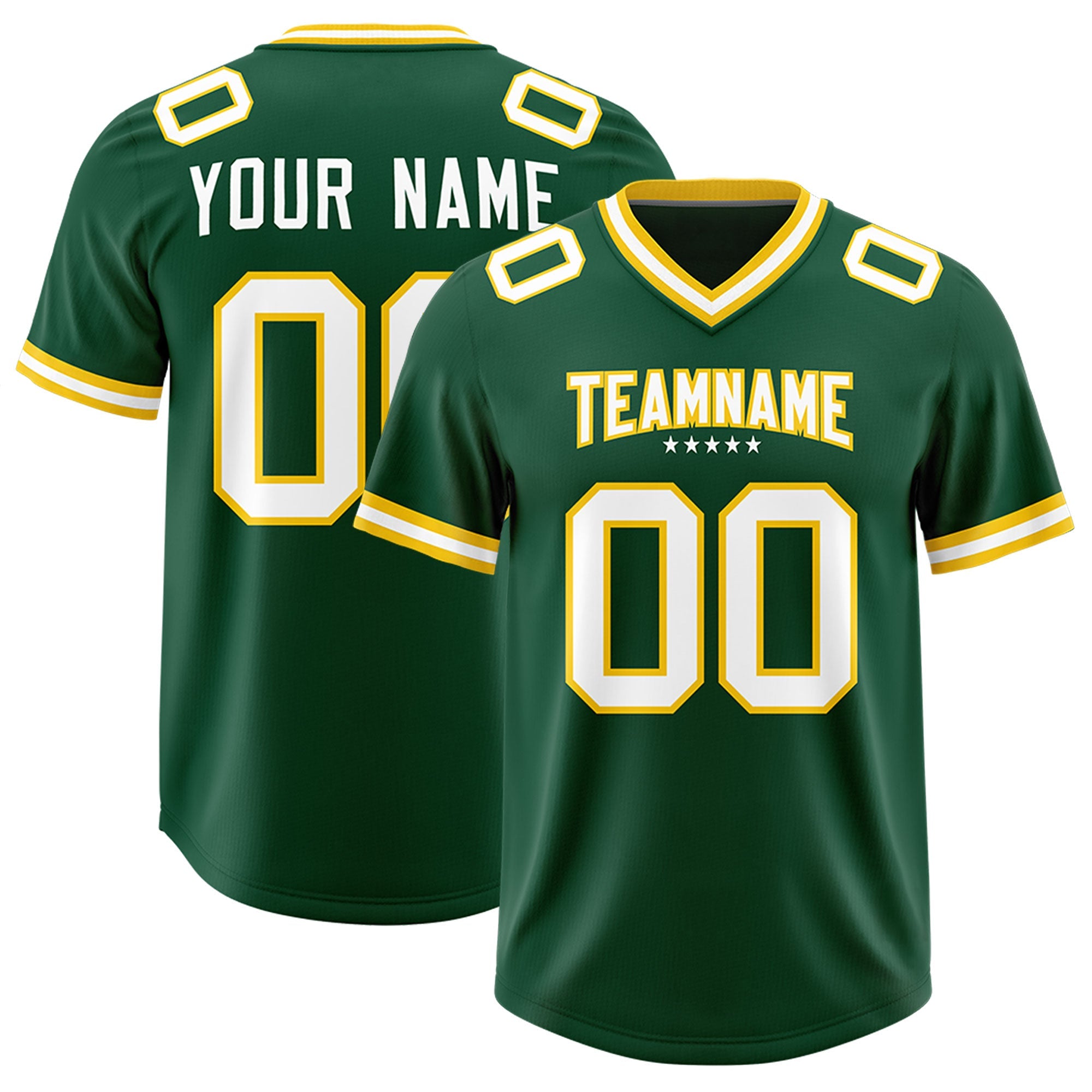 Custom Green Classic American American Football Jerseys