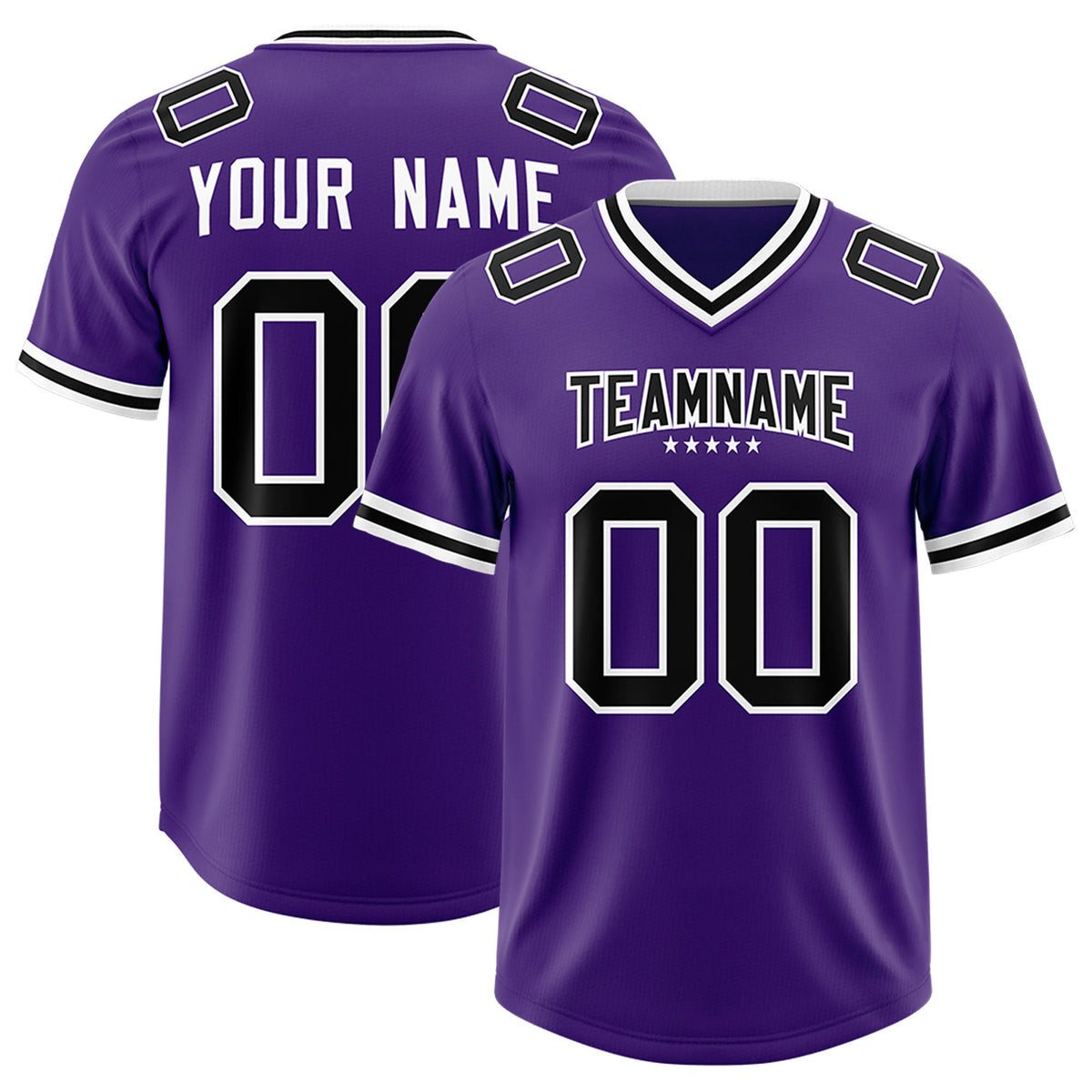 Custom Purple Classic American American Football Jerseys