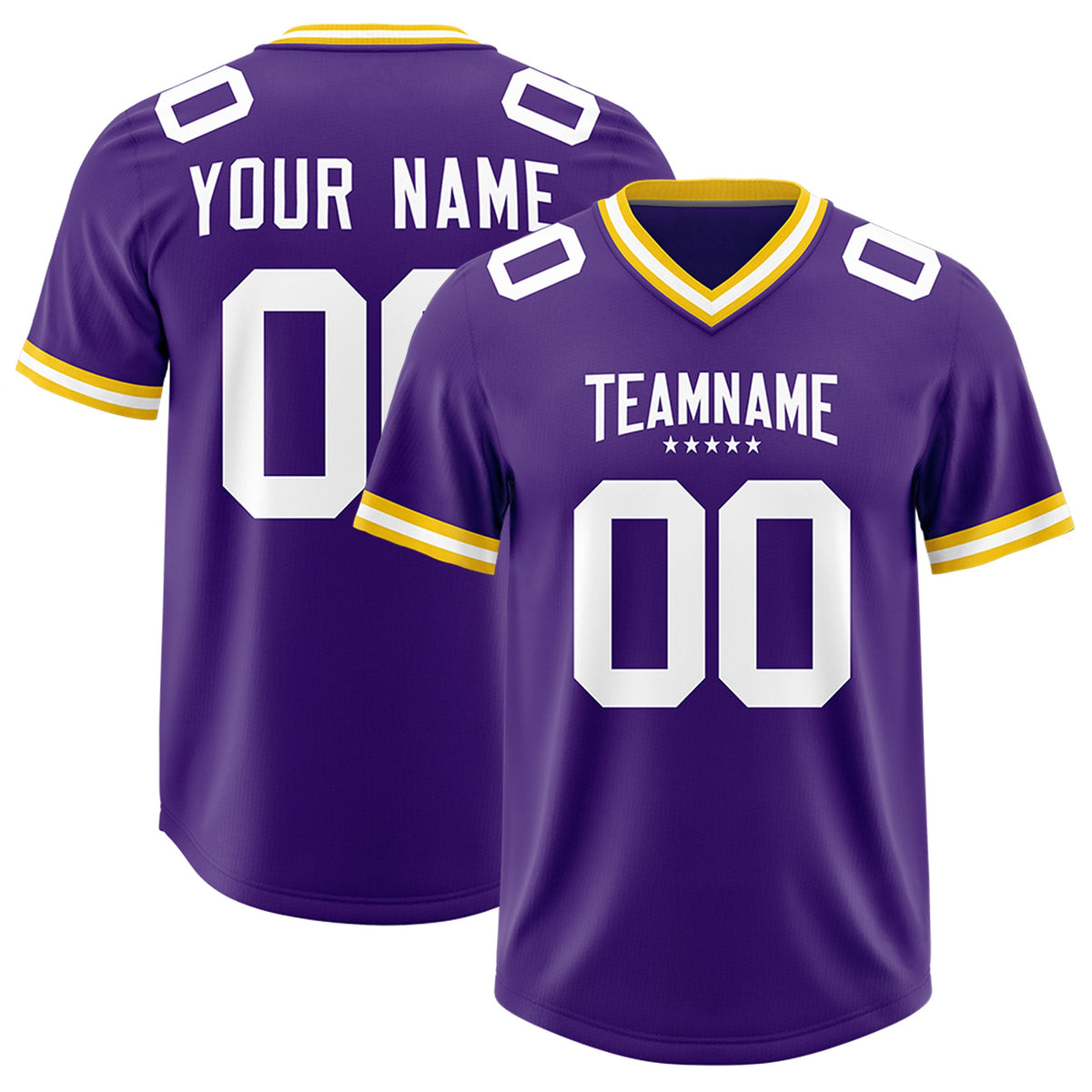 Custom Purple Classic American American Football Jerseys