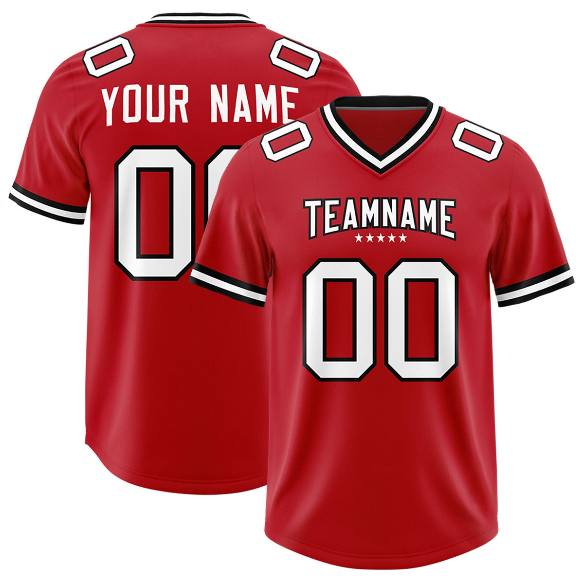 Custom Red Classic American American Football Jerseys