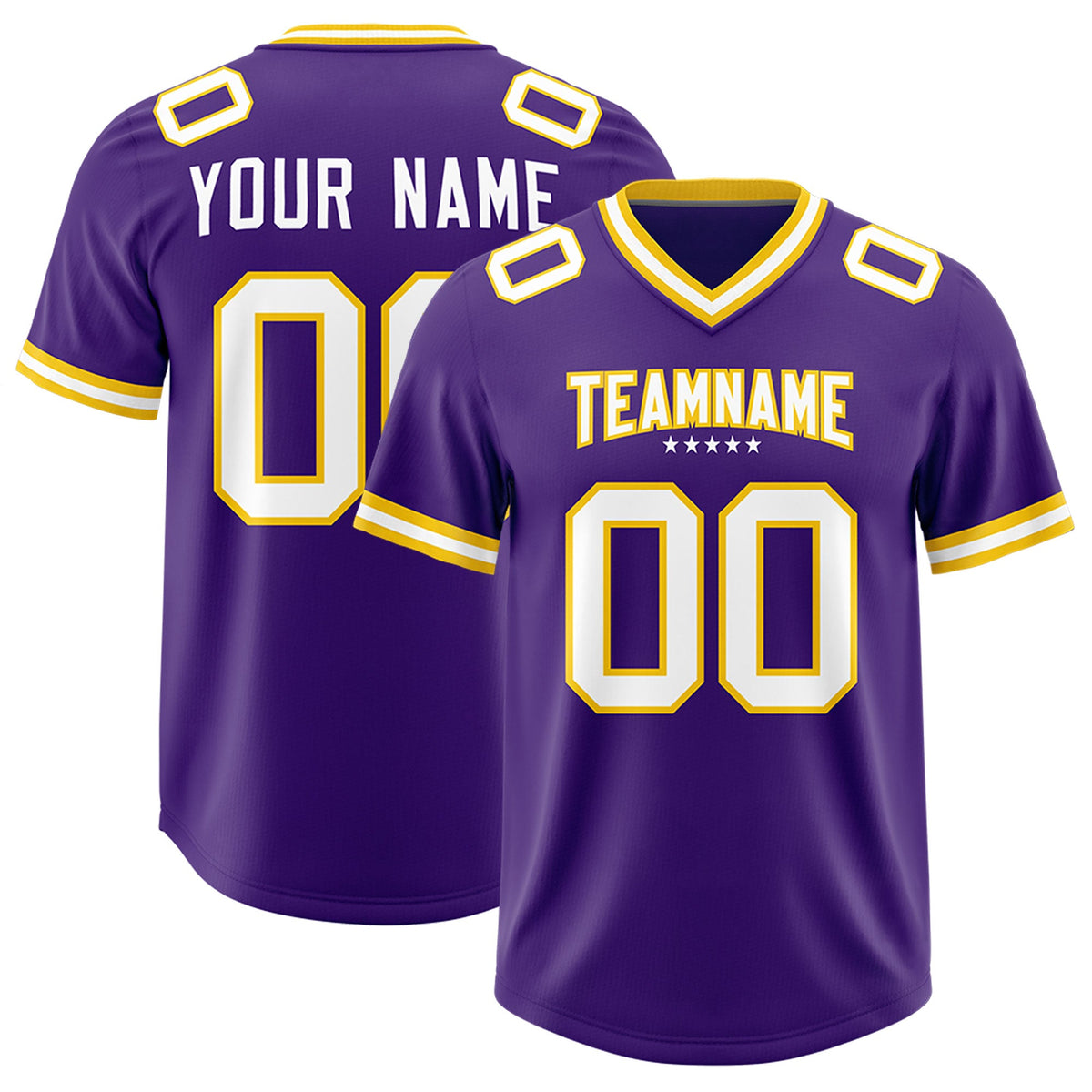 Custom Purple Classic American American Football Jerseys