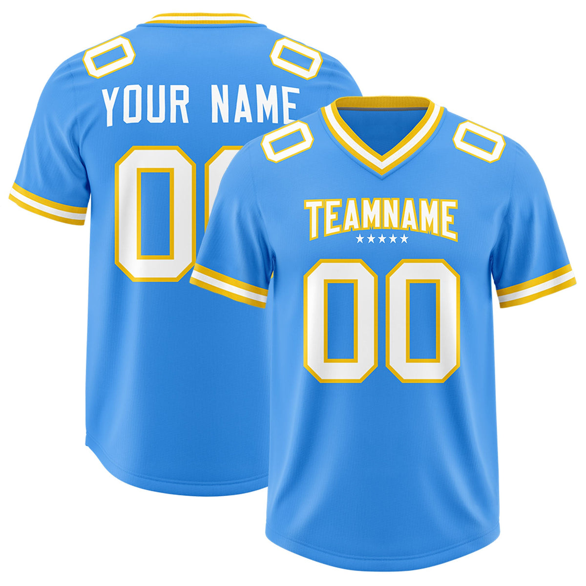 Custom Powder Blue Classic American American Football Jerseys