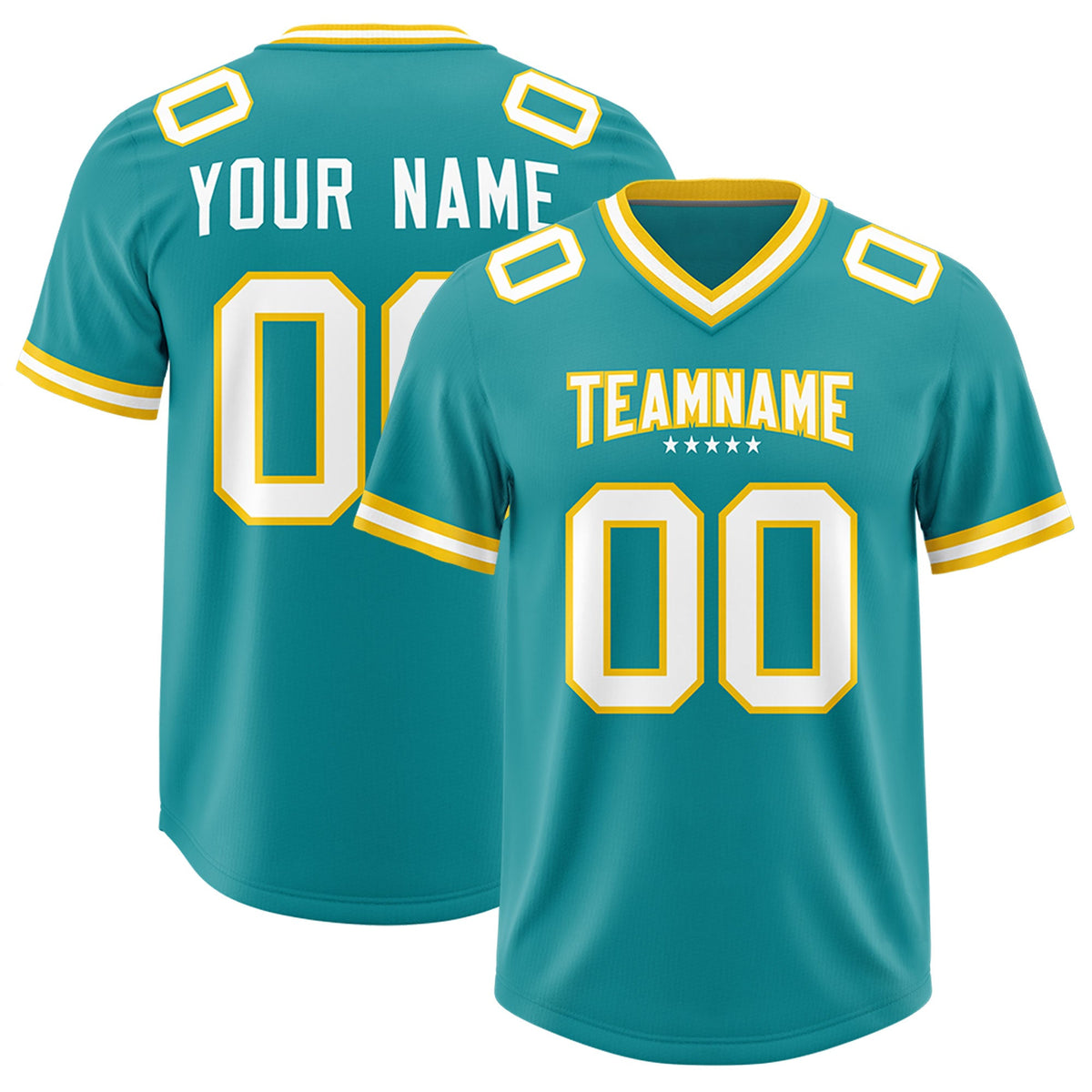 Custom Aqua Classic American American Football Jerseys
