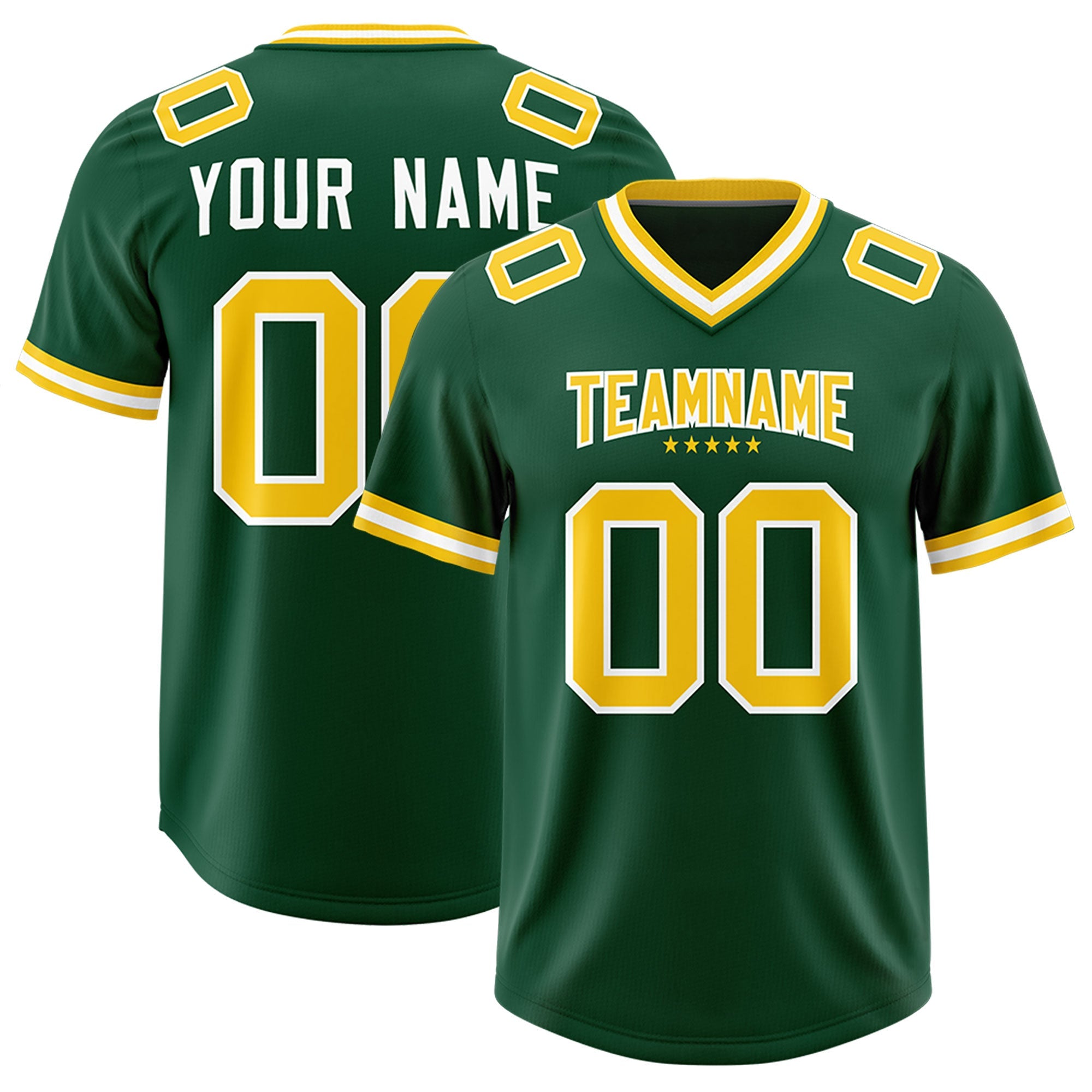 Custom Green Classic American American Football Jerseys