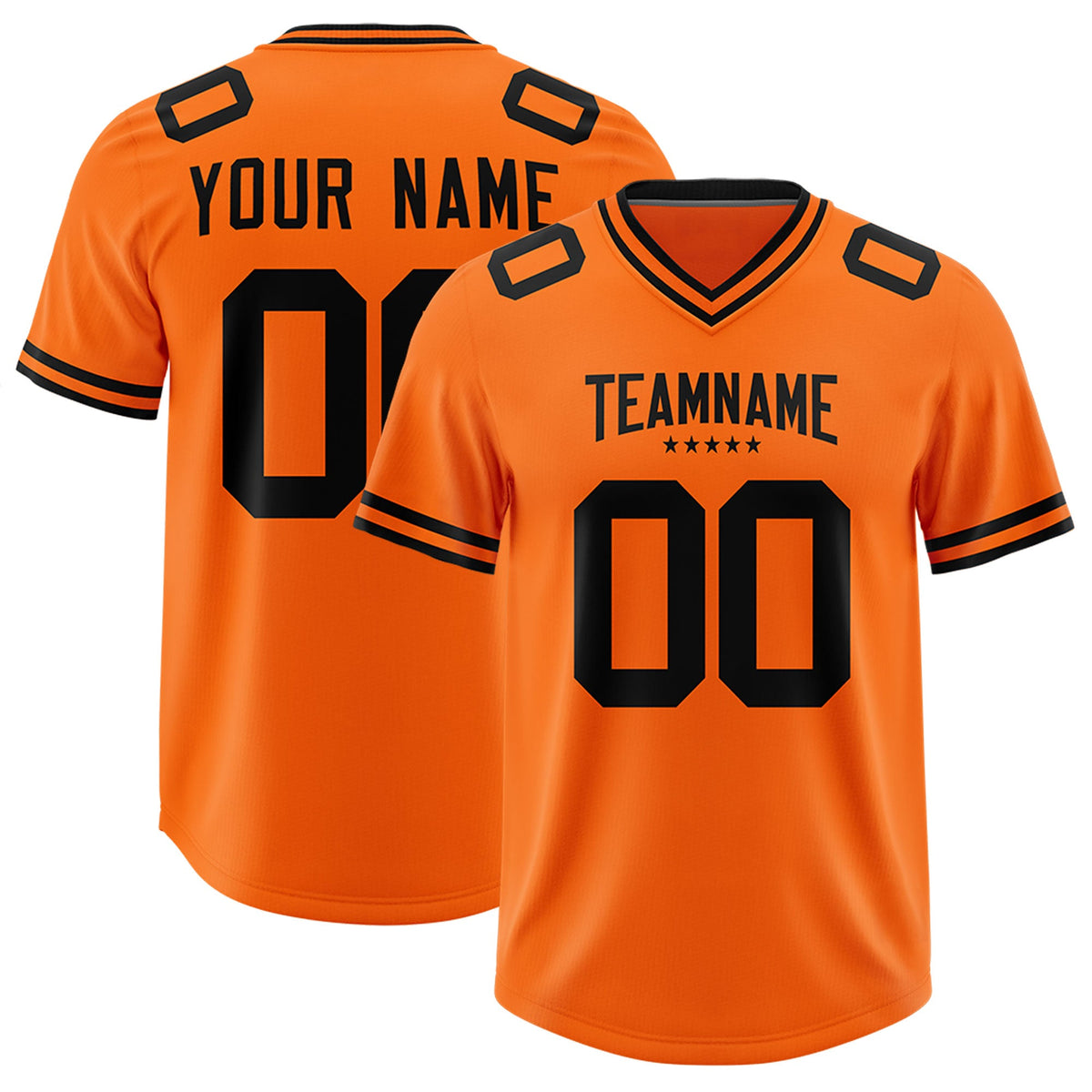 Custom Orange Classic American American Football Jerseys