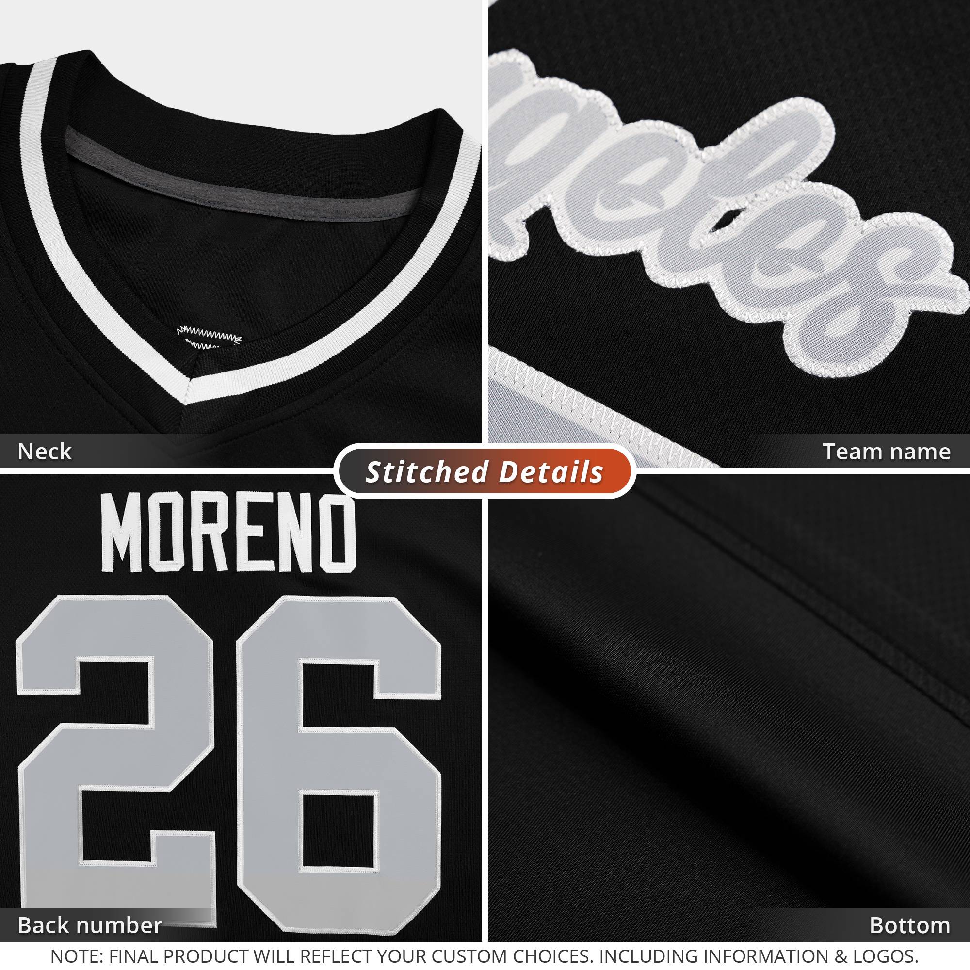 Custom Black Classic Style American American Football Jerseys