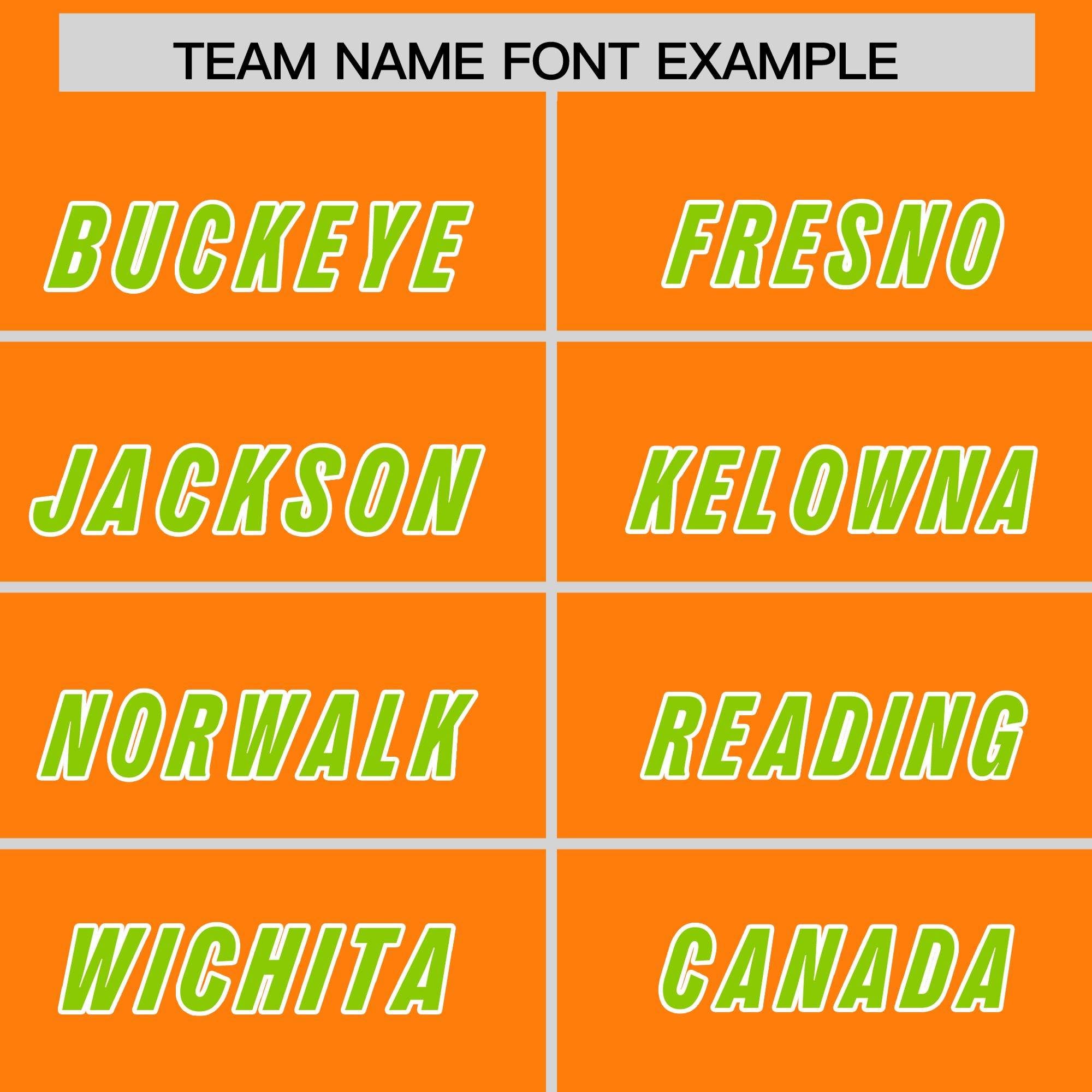 Custom Orange Neon Green Personalized Star Pattern Raglan Sleeves Authentic American Football Jersey