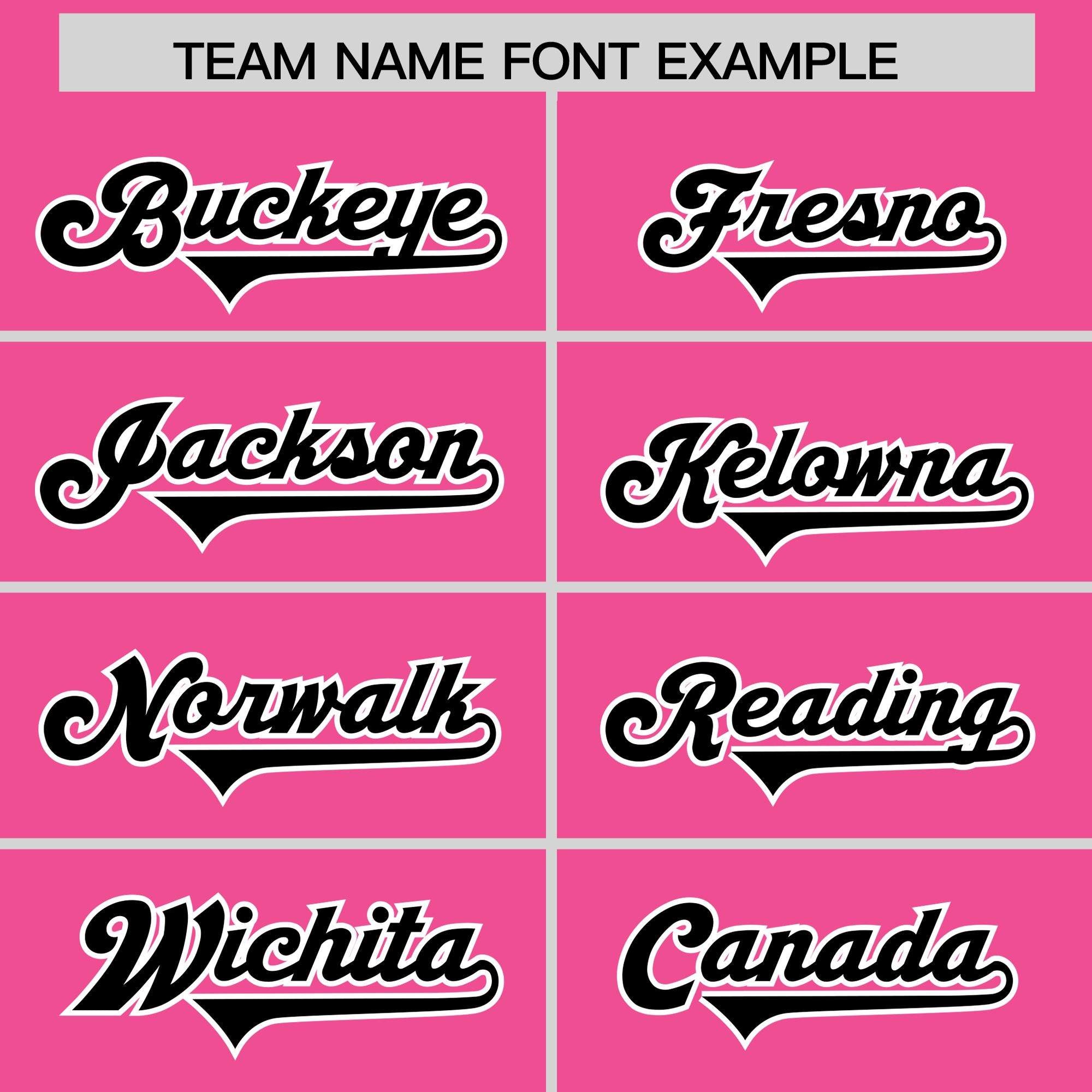 Custom Pink Black Personalized Star Pattern Raglan Sleeves Authentic American Football Jersey