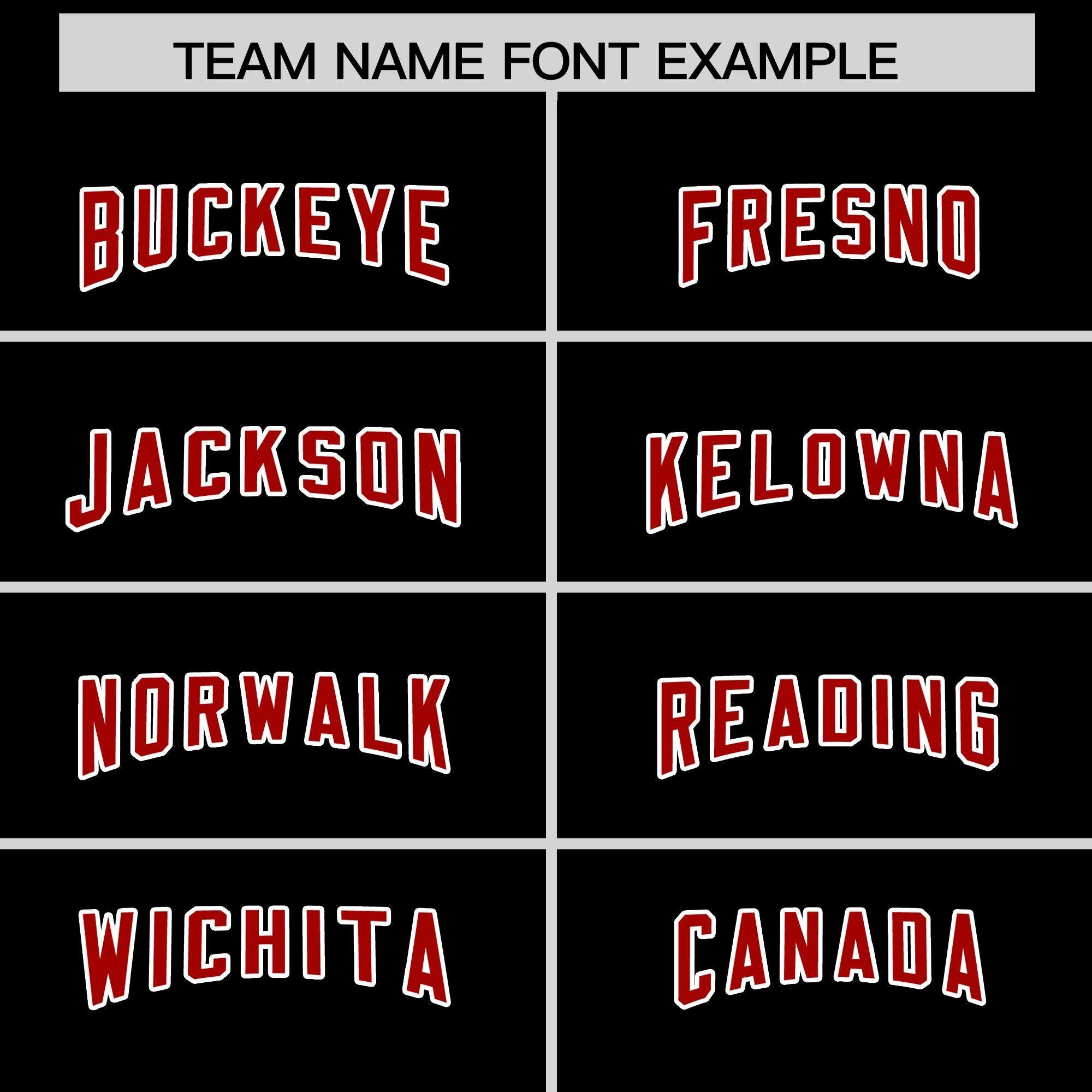 Custom Black Red Personalized Star Pattern Raglan Sleeves Authentic American Football Jersey