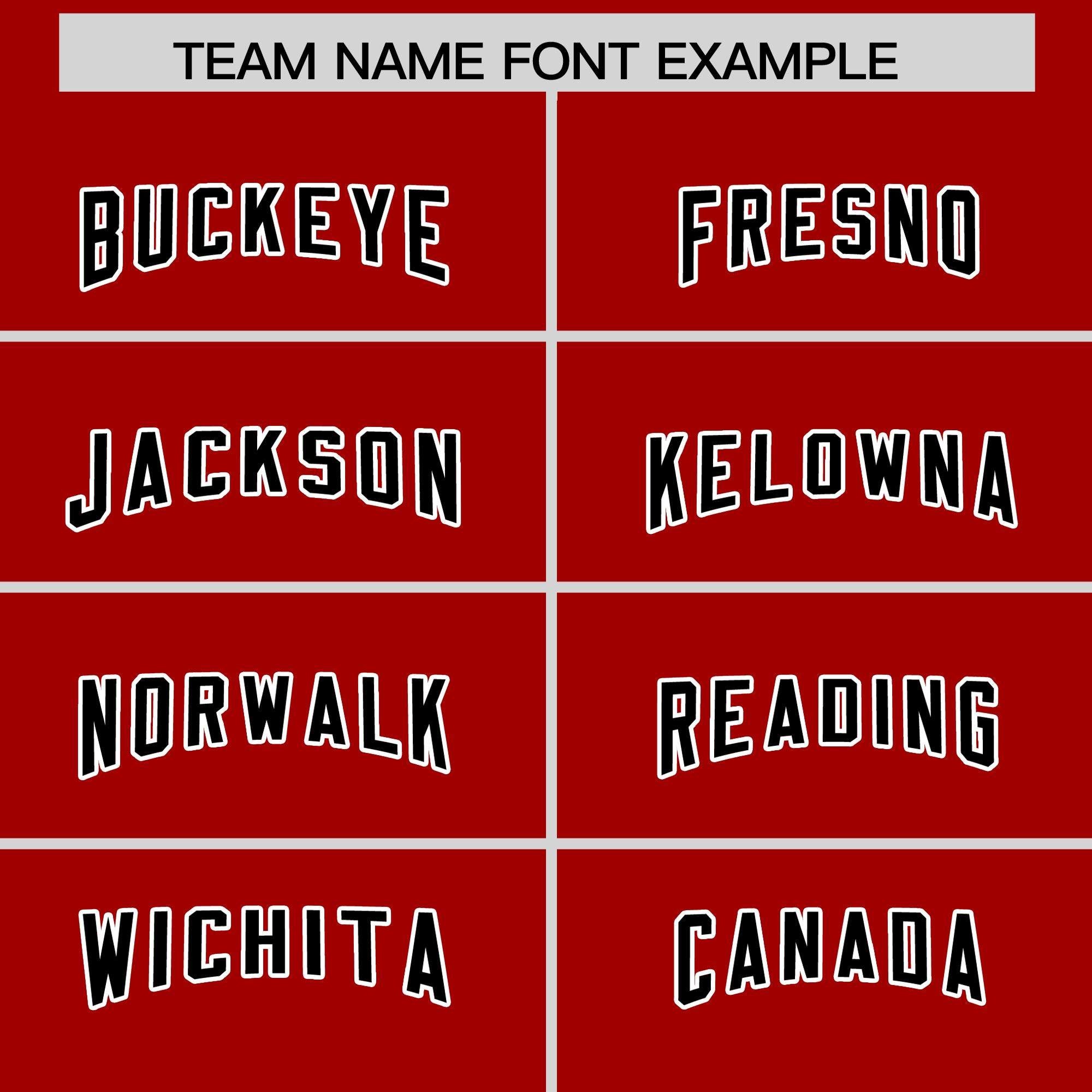 Custom Red Black Personalized Star Pattern Raglan Sleeves Authentic American Football Jersey