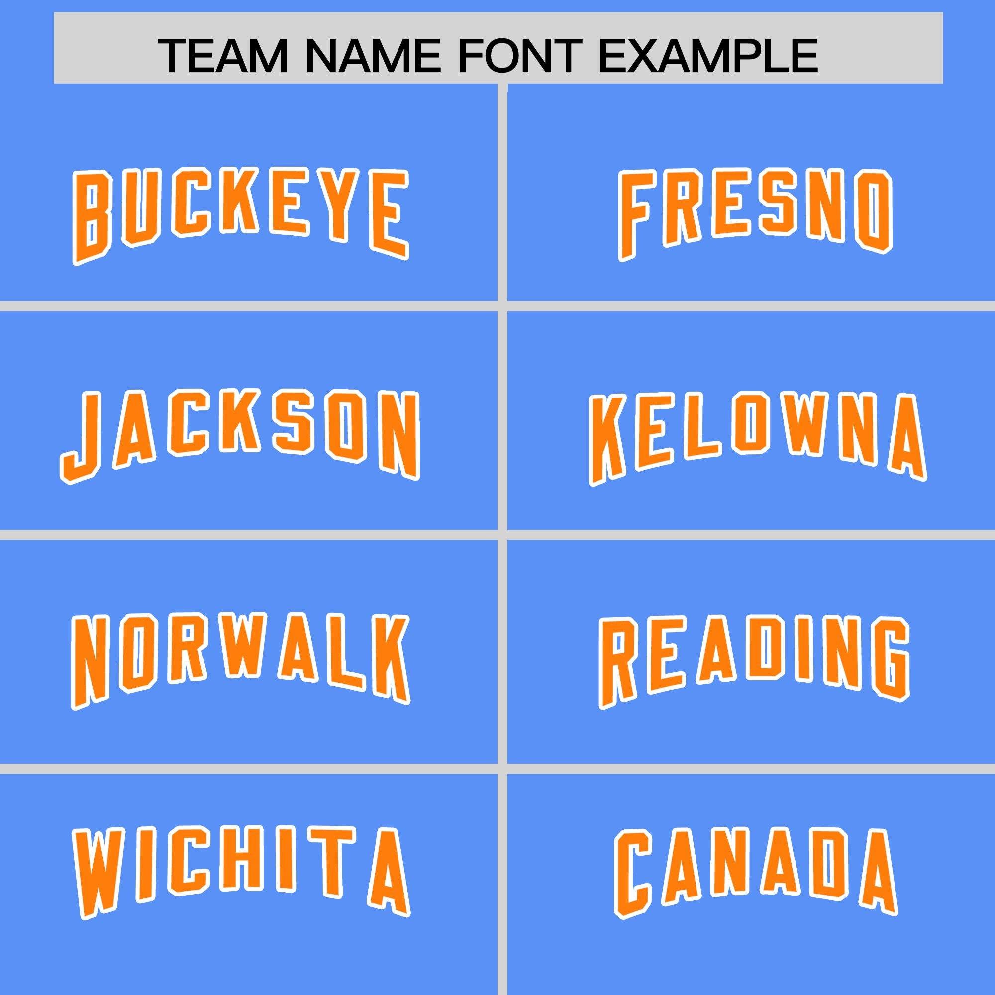 Custom Powder Blue Orange Personalized Star Pattern Raglan Sleeves Authentic American Football Jersey