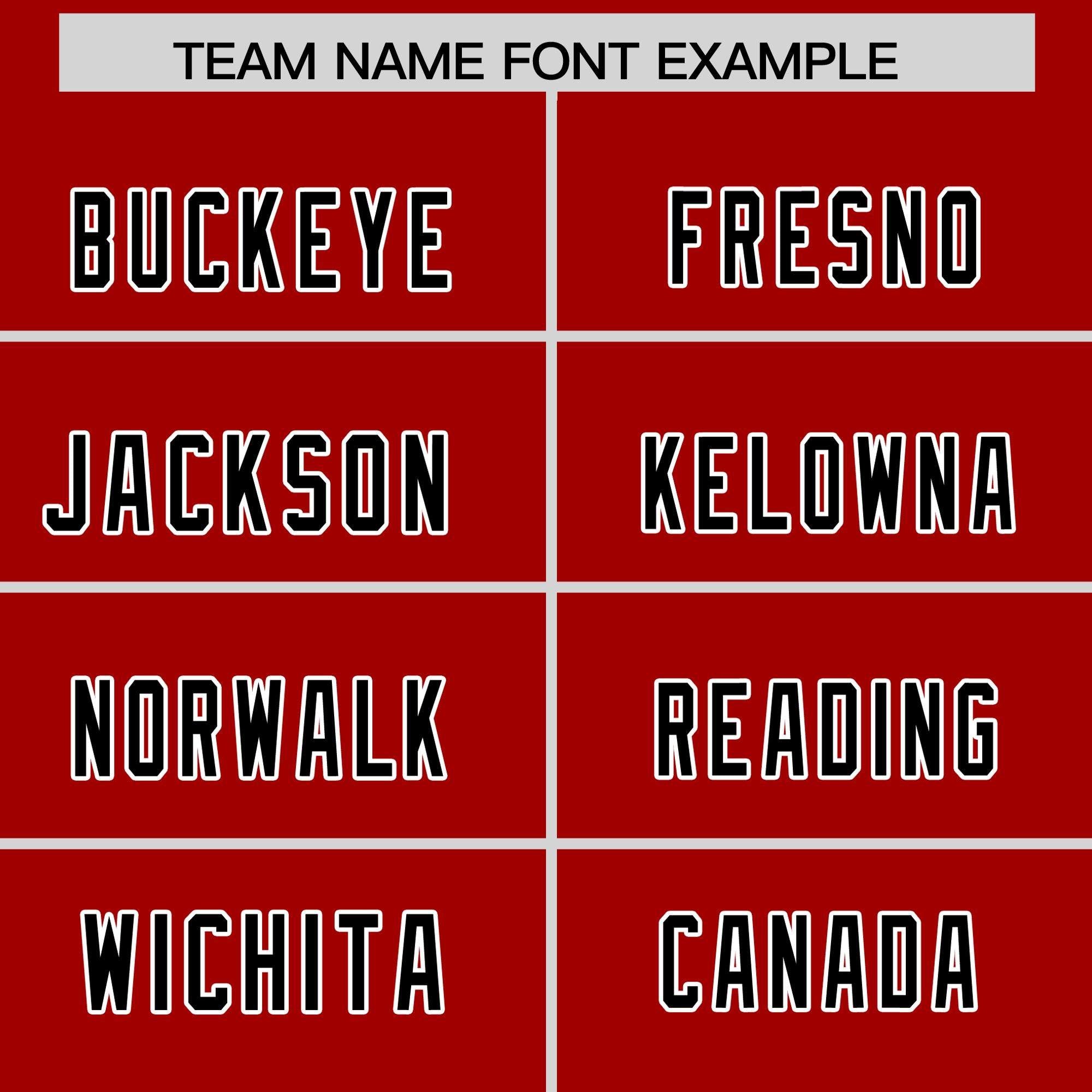 Custom Red Black Personalized Star Pattern Raglan Sleeves Authentic American Football Jersey