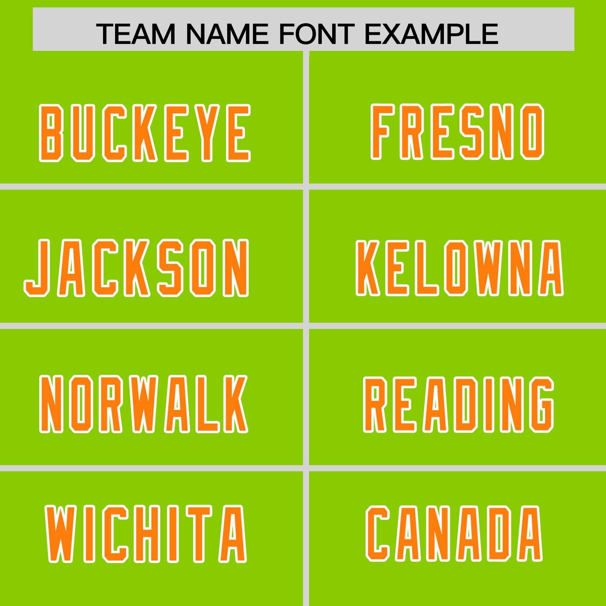 Custom Neon Green Orange Personalized Star Pattern Raglan Sleeves Authentic American Football Jersey