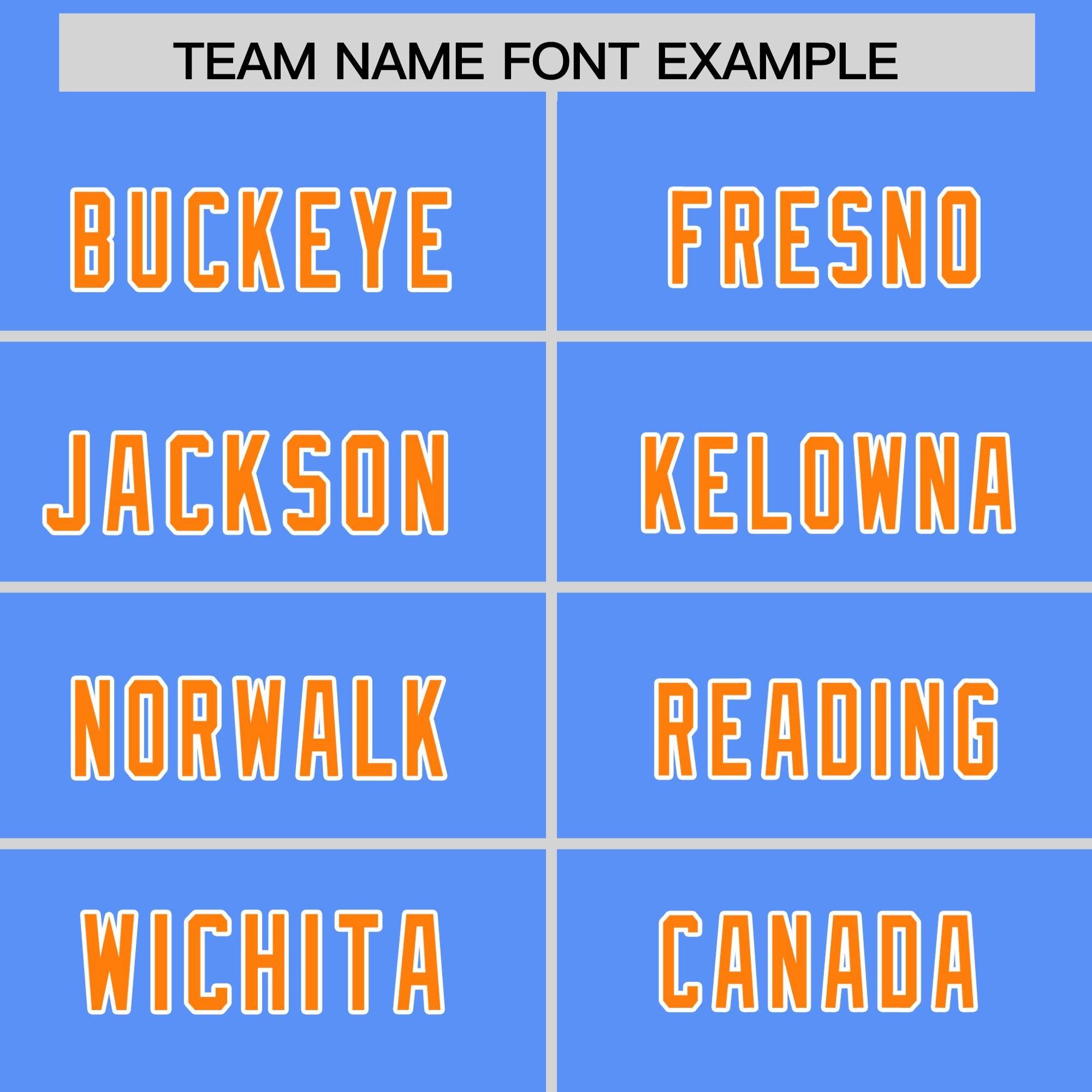 Custom Powder Blue Orange Personalized Star Pattern Raglan Sleeves Authentic American Football Jersey