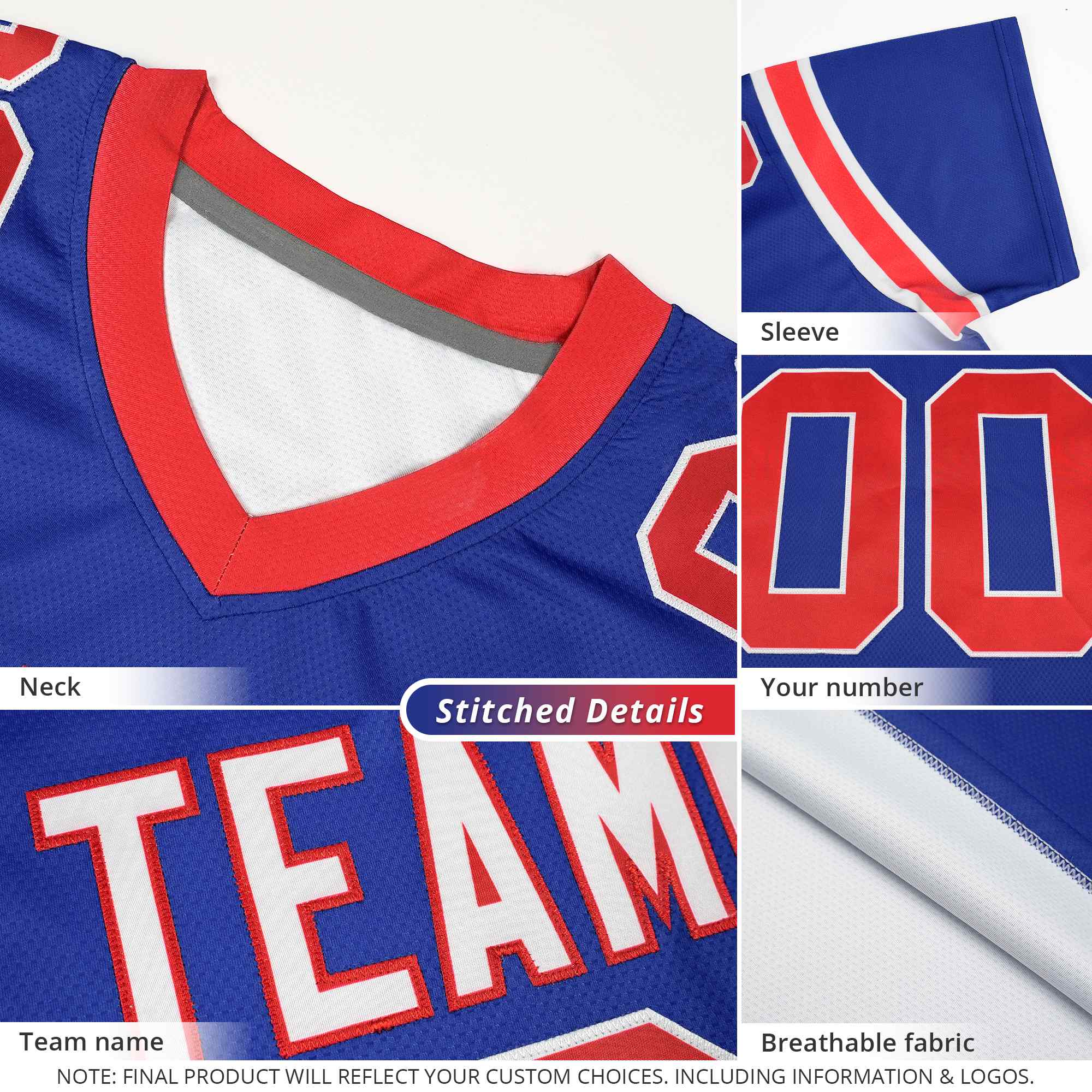 Custom Navy Old Gold Personalized Star Pattern Raglan Sleeves Authentic American Football Jersey