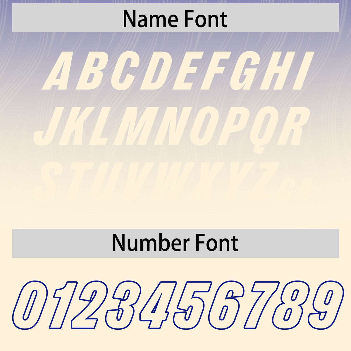 Custom Royal Cream Gradient Fashion Outdoor Authentic American Football Jersey