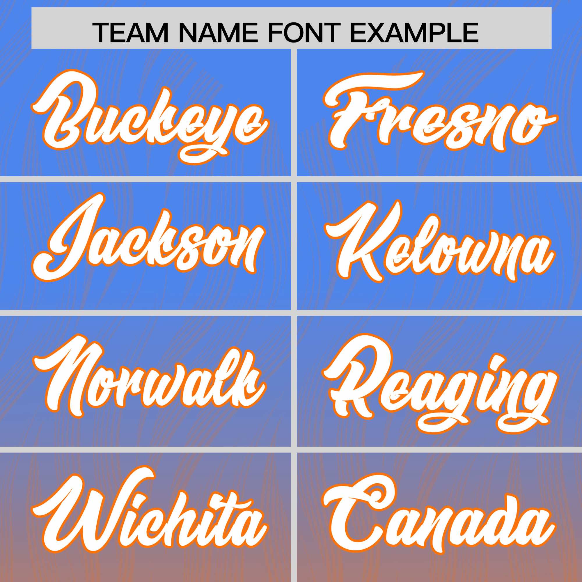 Custom Powder Blue Orange Gradient Fashion Outdoor Authentic American Football Jersey