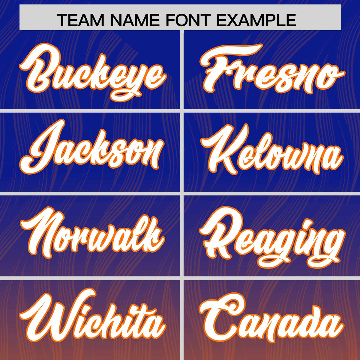 Custom Royal Orange Gradient Fashion Outdoor Authentic American Football Jersey