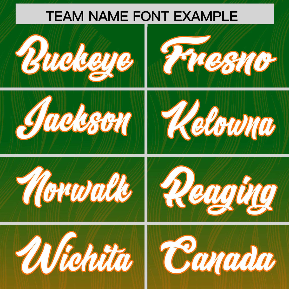 Custom Kelly Green Orange Gradient Fashion Outdoor Authentic American Football Jersey