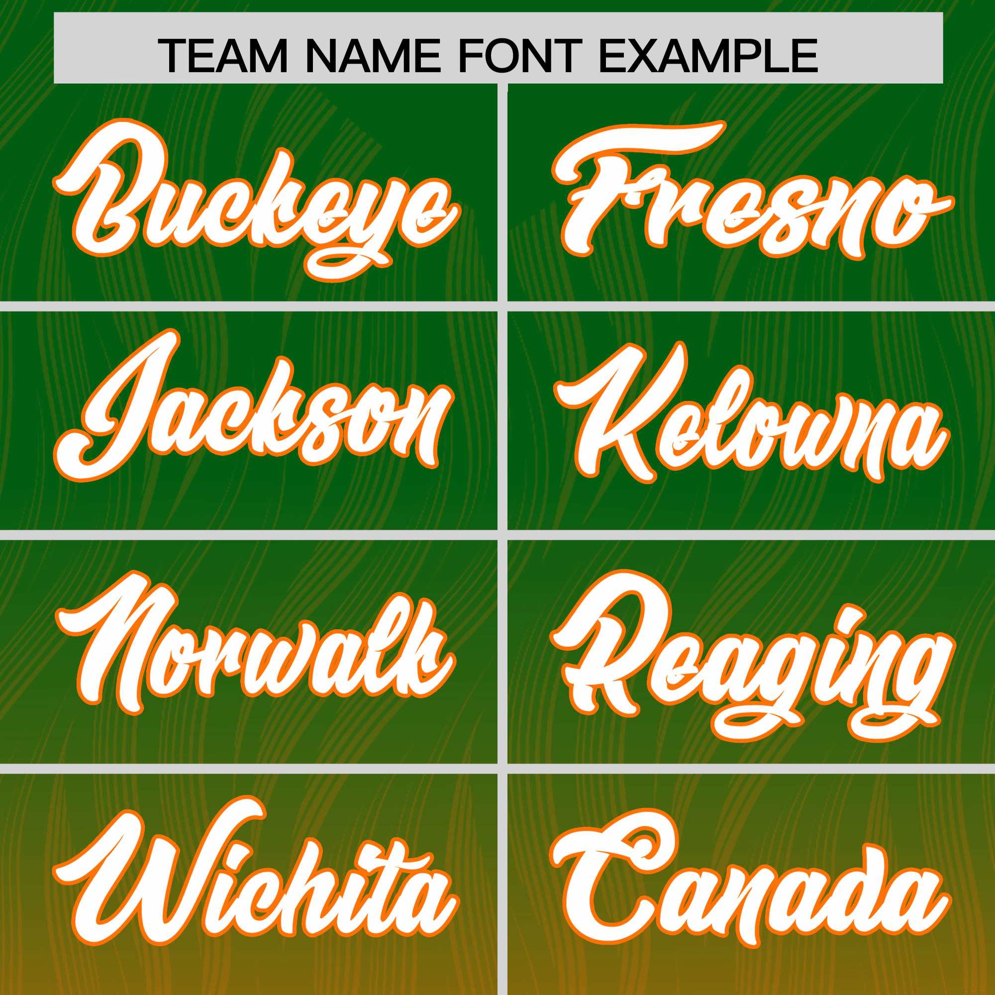 Custom Kelly Green Orange Gradient Fashion Outdoor Authentic American Football Jersey