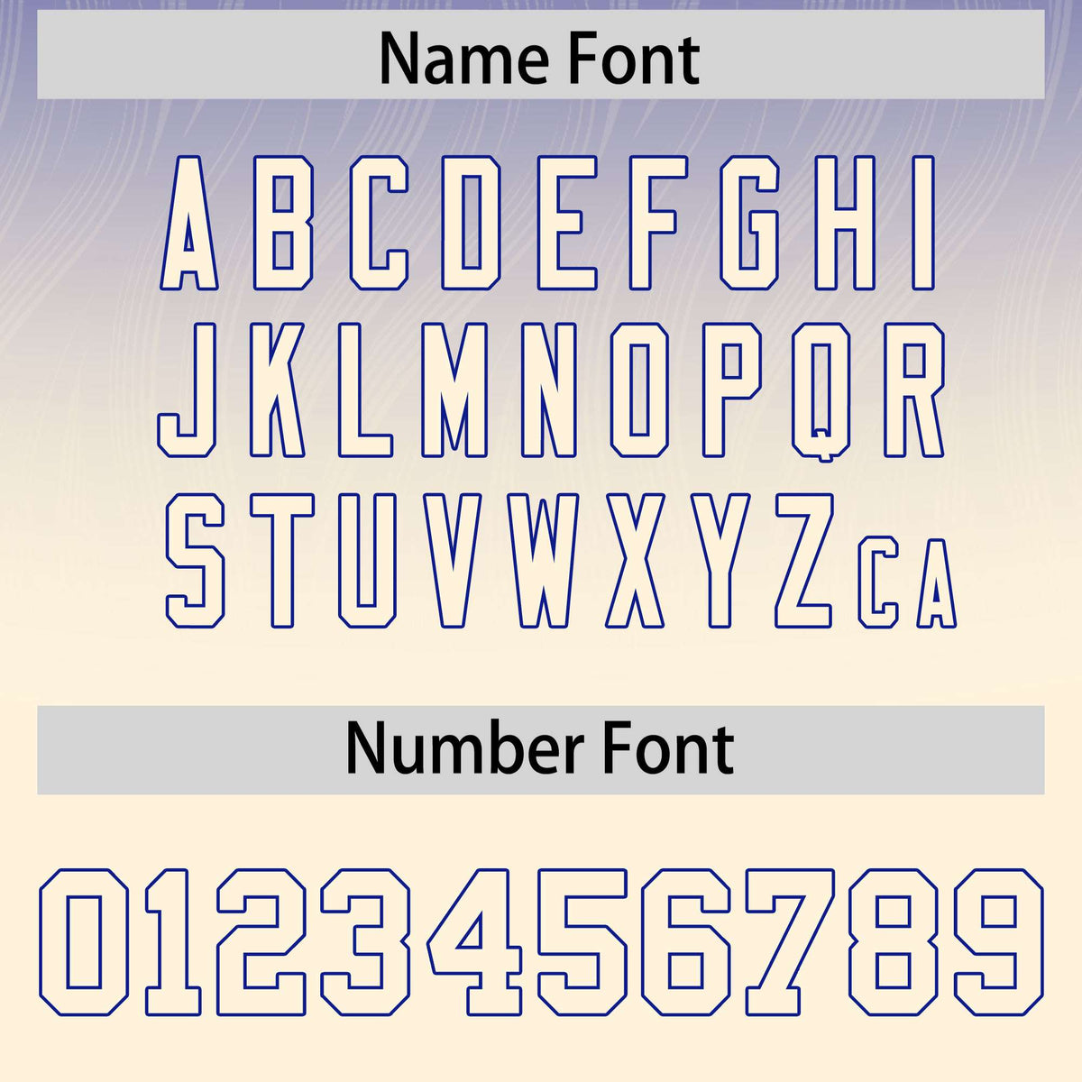 Custom Royal Cream Gradient Fashion Outdoor Authentic American Football Jersey