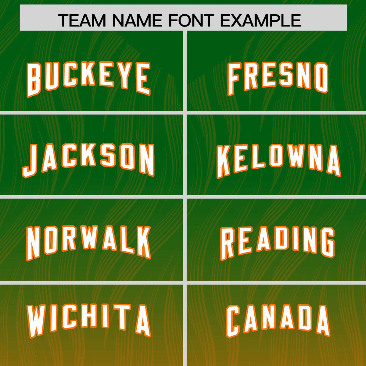 Custom Kelly Green Orange Gradient Fashion Outdoor Authentic American Football Jersey
