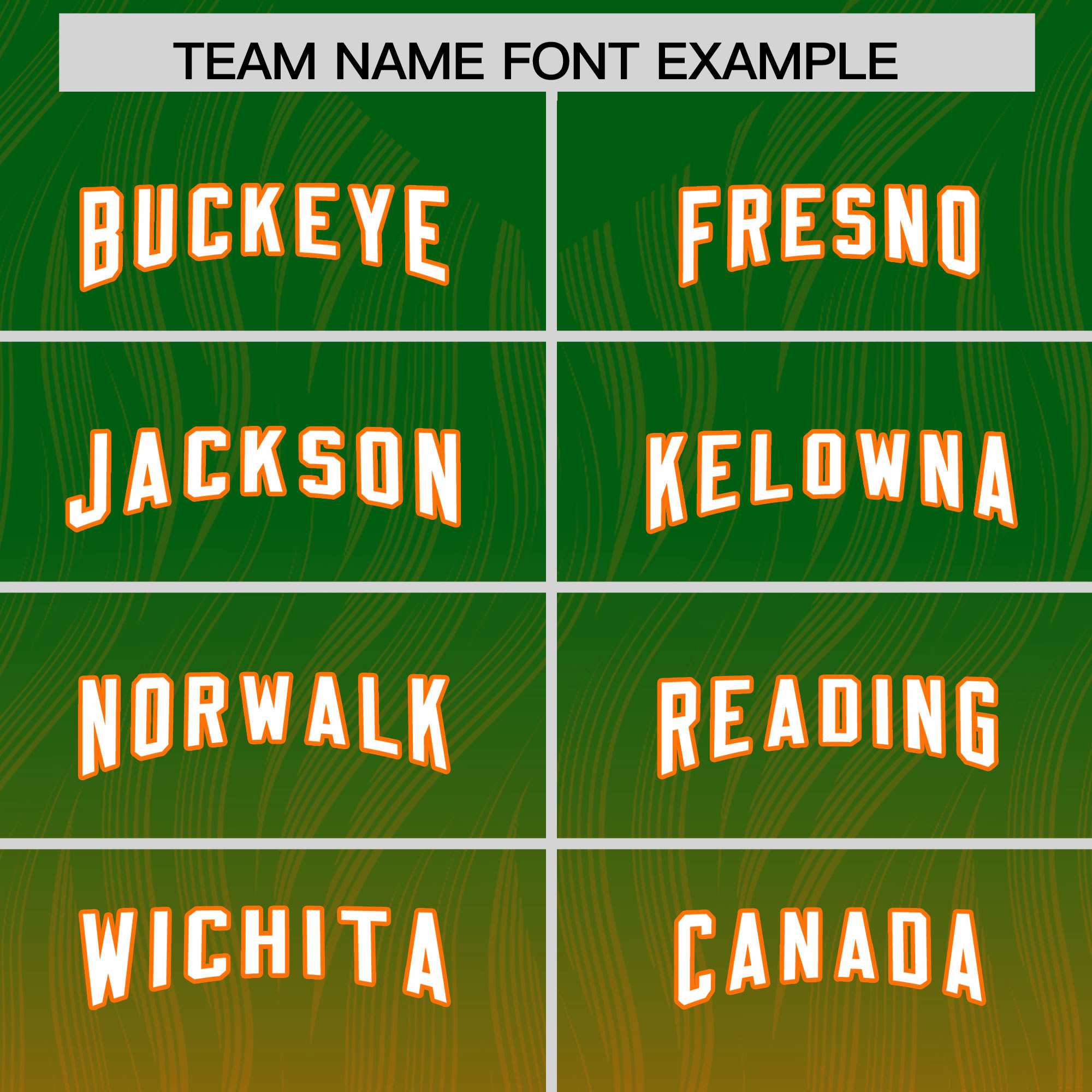 Custom Kelly Green Orange Gradient Fashion Outdoor Authentic American Football Jersey