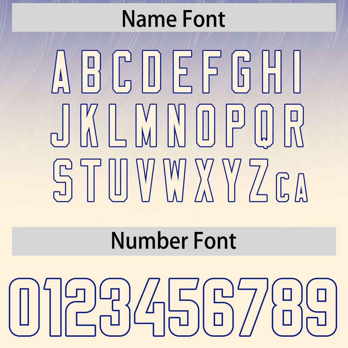 Custom Royal Cream Gradient Fashion Outdoor Authentic American Football Jersey