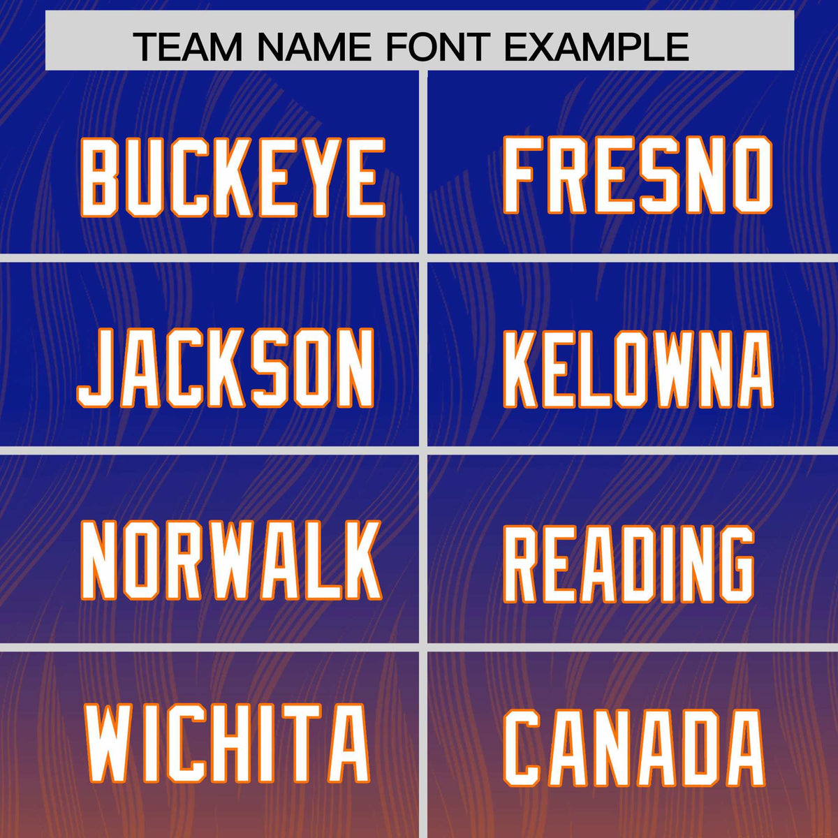 Custom Royal Orange Gradient Fashion Outdoor Authentic American Football Jersey