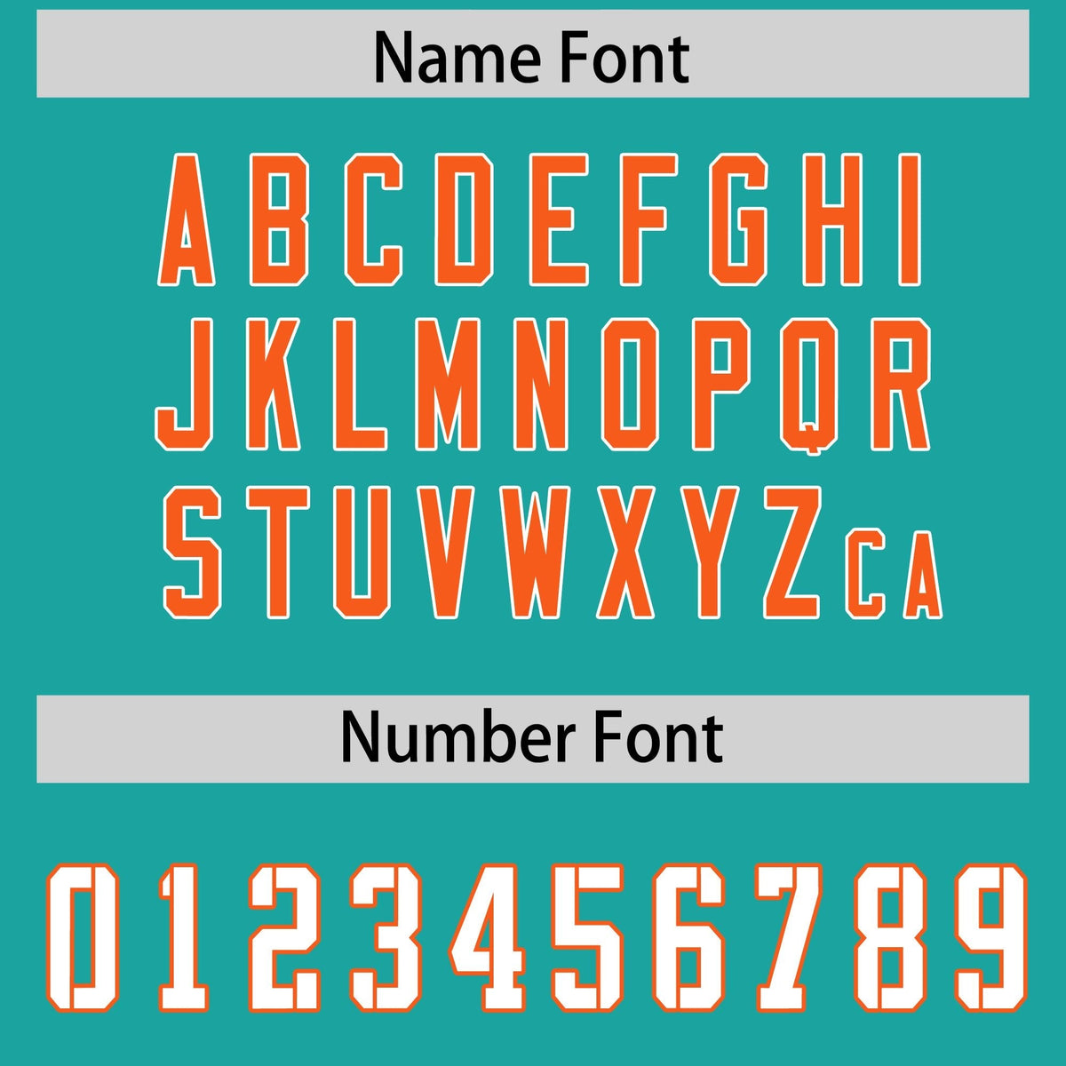 Custom Aqua Orange Side Stripe Pattern Authentic American Football Jersey