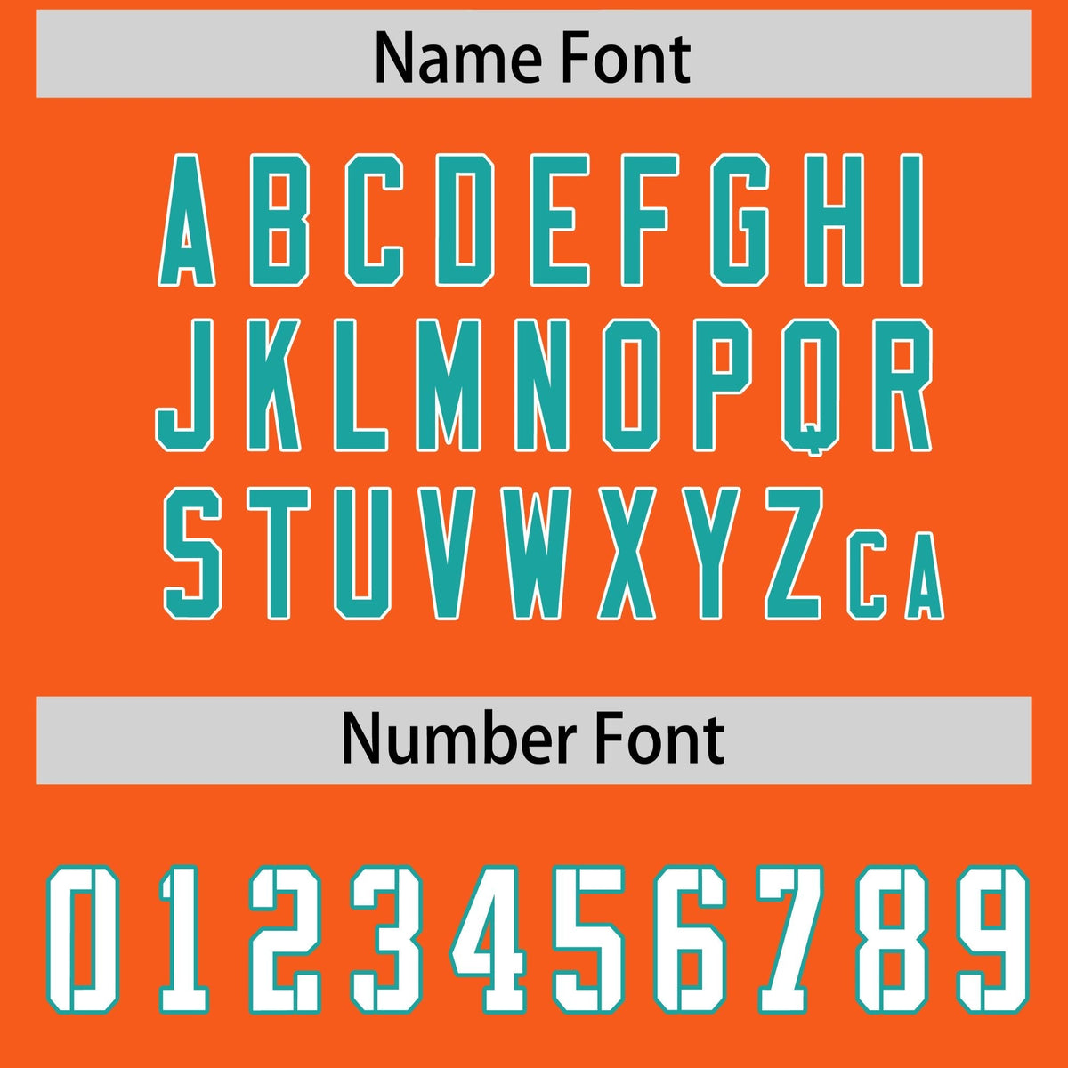 Custom Orange Aqua Side Stripe Pattern Authentic American Football Jersey