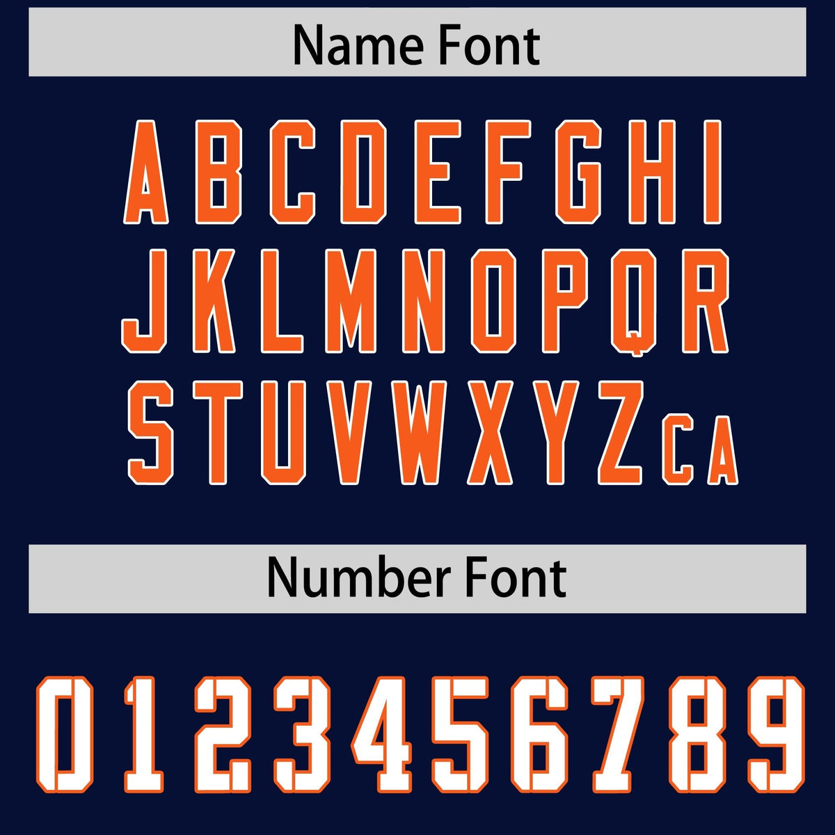 Custom Navy Orange Side Stripe Pattern Authentic American Football Jersey