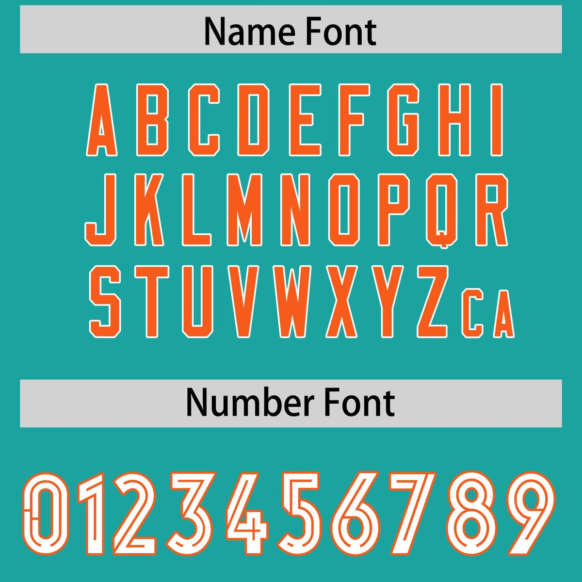 Custom Aqua Orange Side Stripe Pattern Authentic American Football Jersey