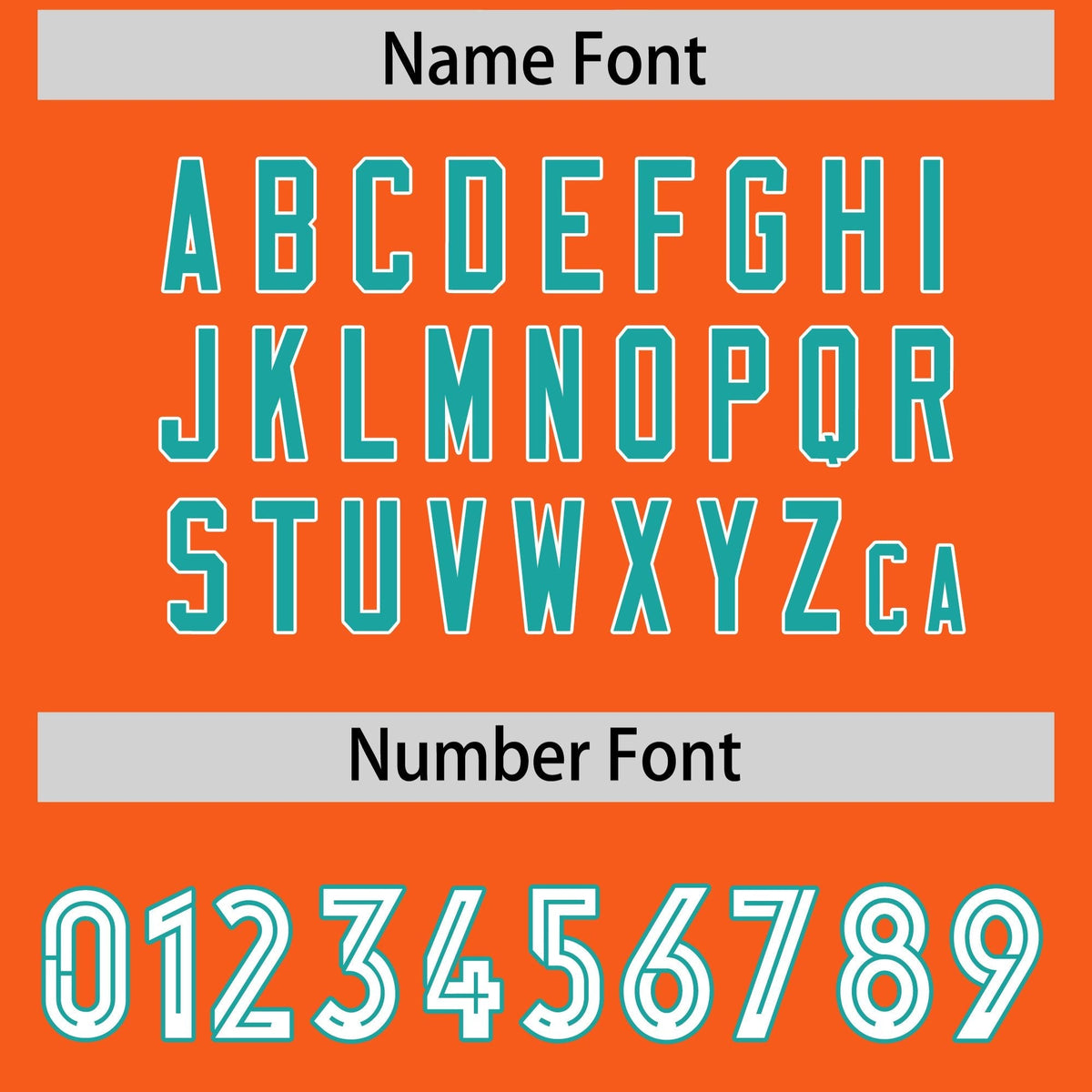 Custom Orange Aqua Side Stripe Pattern Authentic American Football Jersey