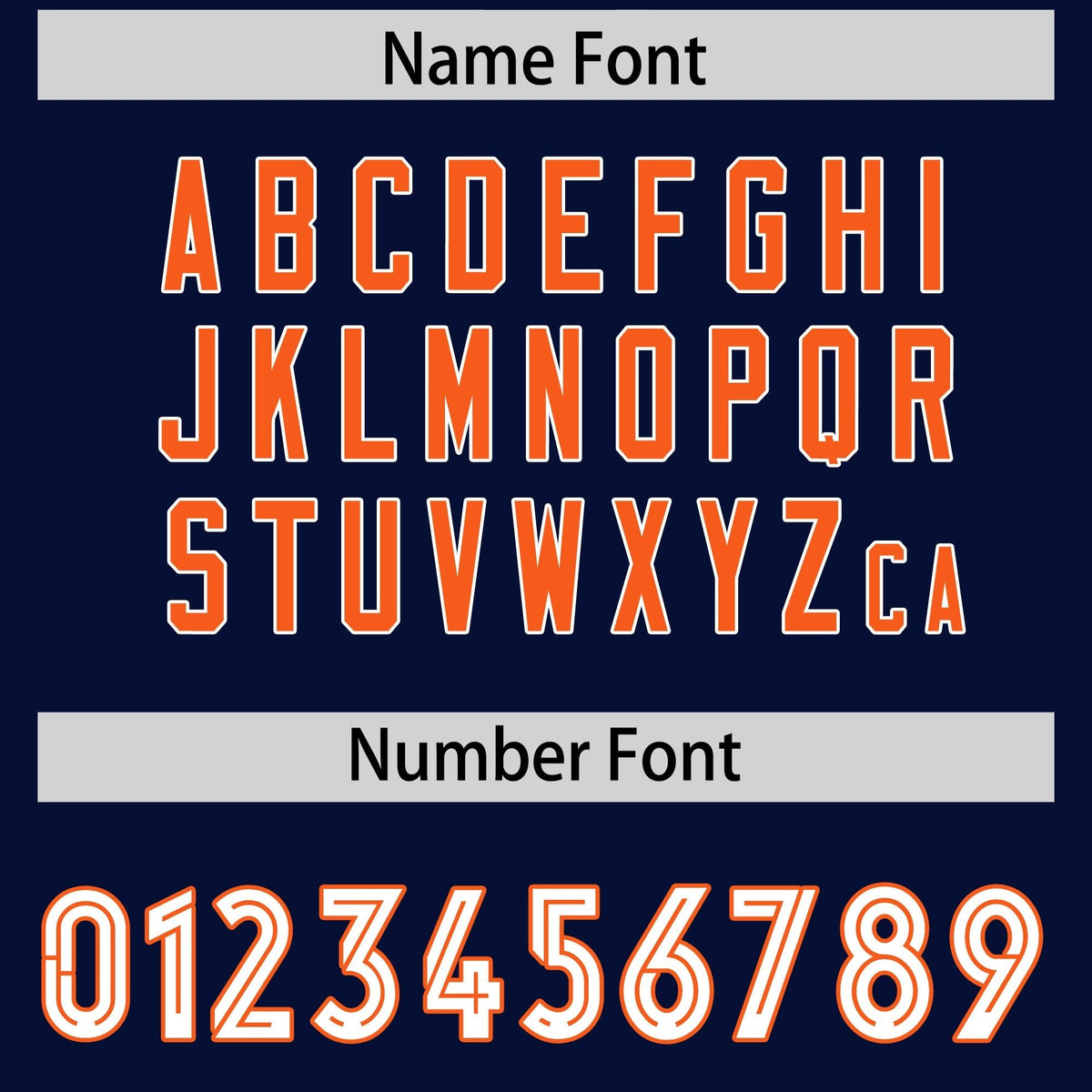 Custom Navy Orange Side Stripe Pattern Authentic American Football Jersey