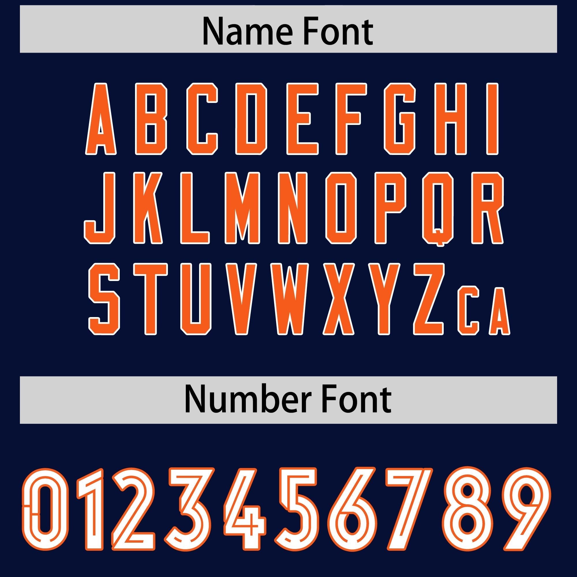 Custom Navy Orange Side Stripe Pattern Authentic American Football Jersey