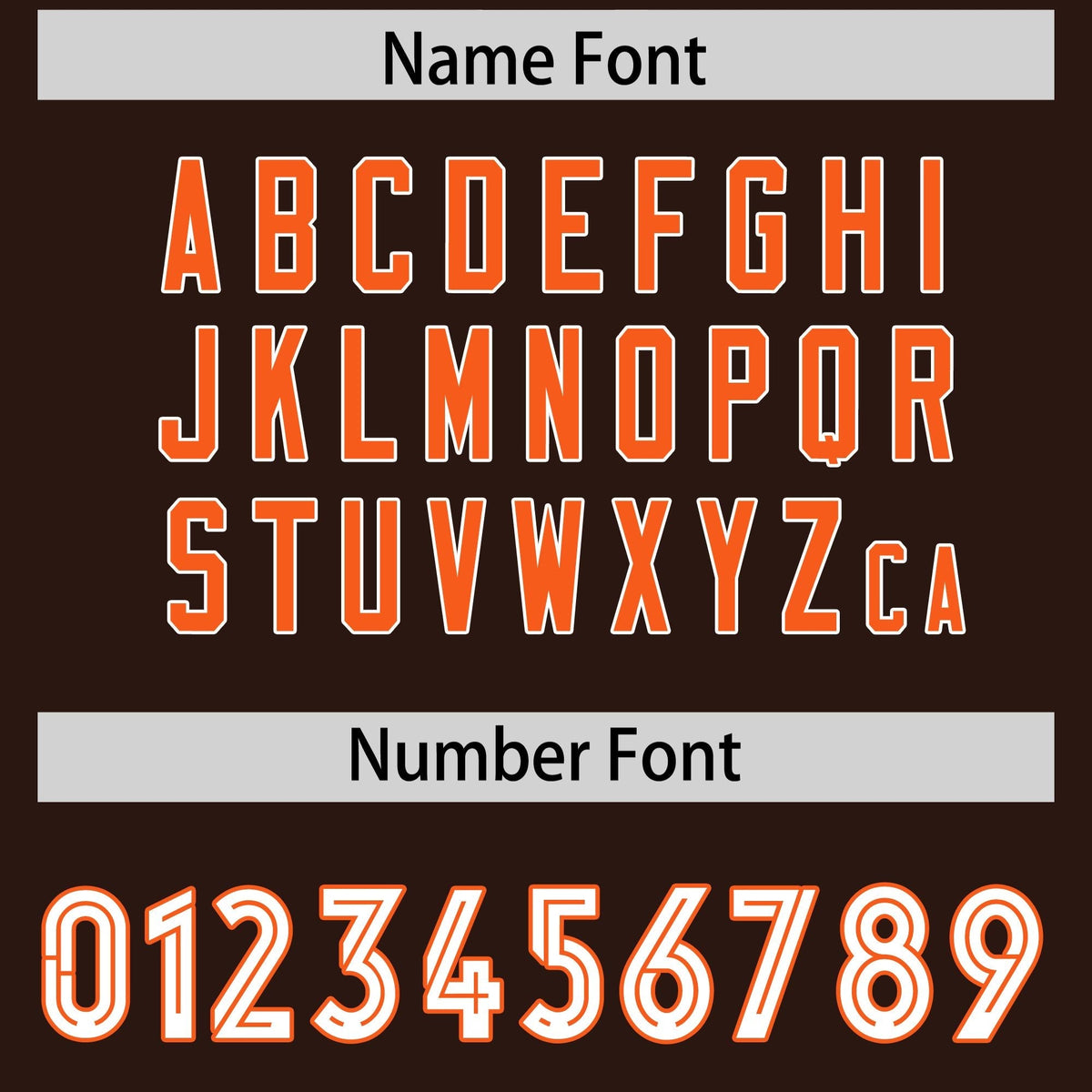 Custom Brown Orange Side Stripe Pattern Authentic American Football Jersey