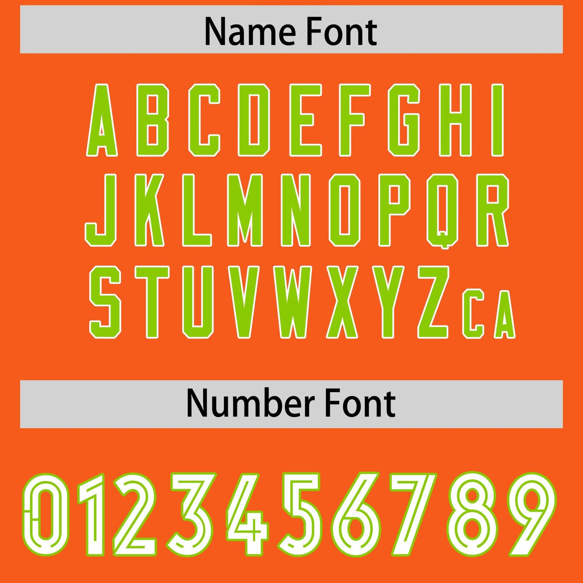 Custom Orange Neon Green Side Stripe Pattern Authentic American Football Jersey