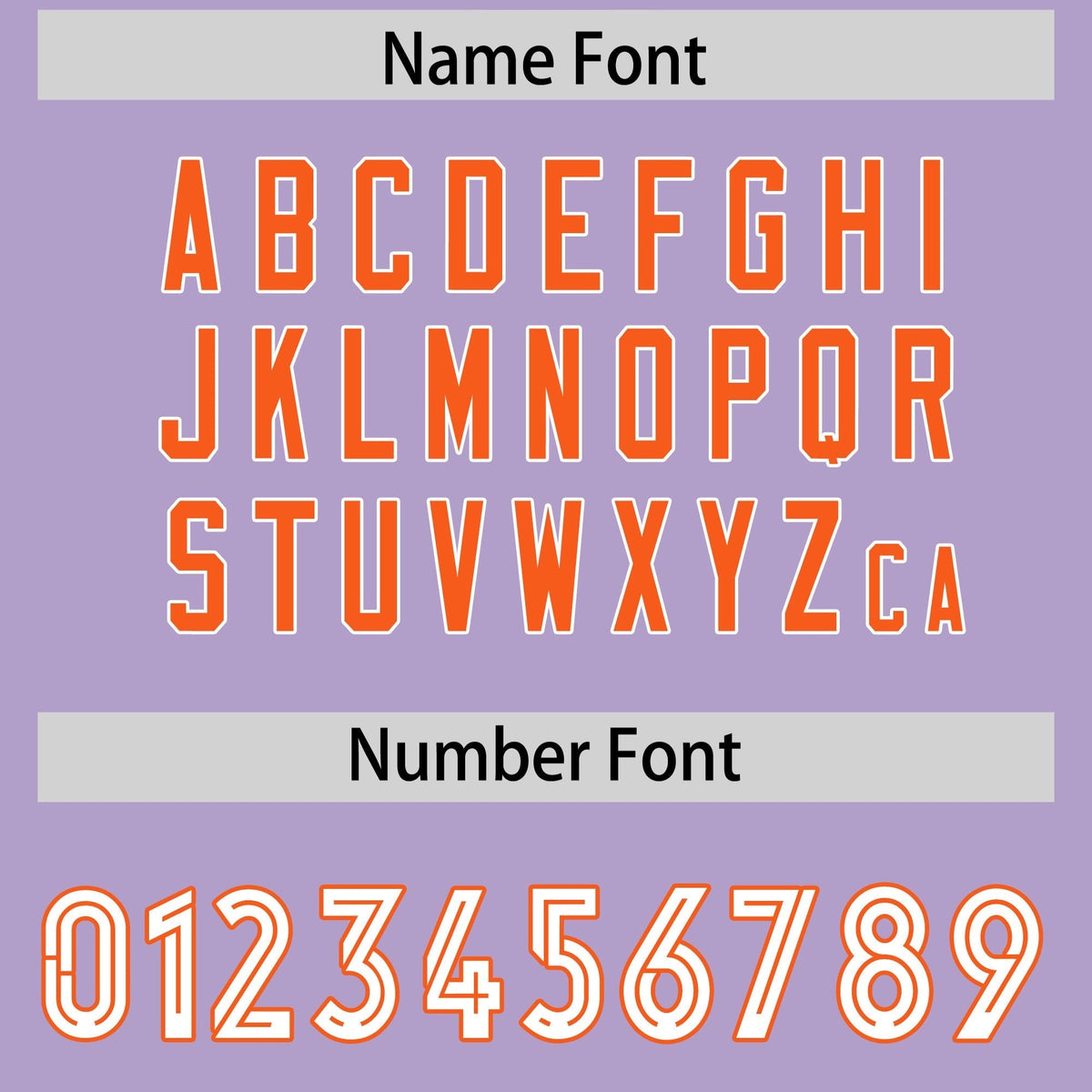 Custom Light Purple Orange Side Stripe Pattern Authentic American Football Jersey