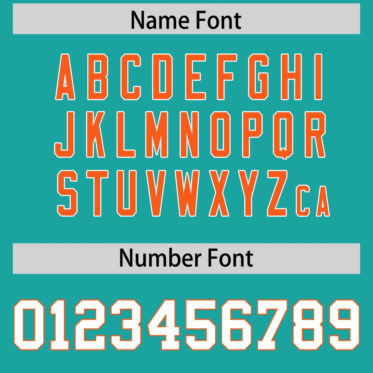 Custom Aqua Orange Side Stripe Pattern Authentic American Football Jersey