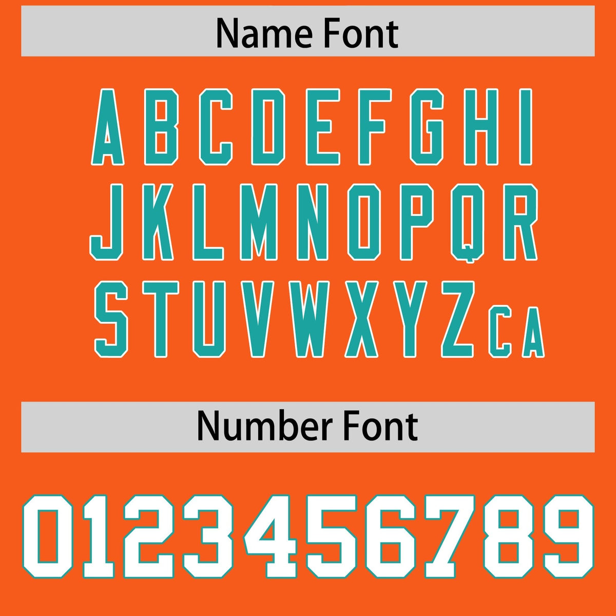 Custom Orange Aqua Side Stripe Pattern Authentic American Football Jersey