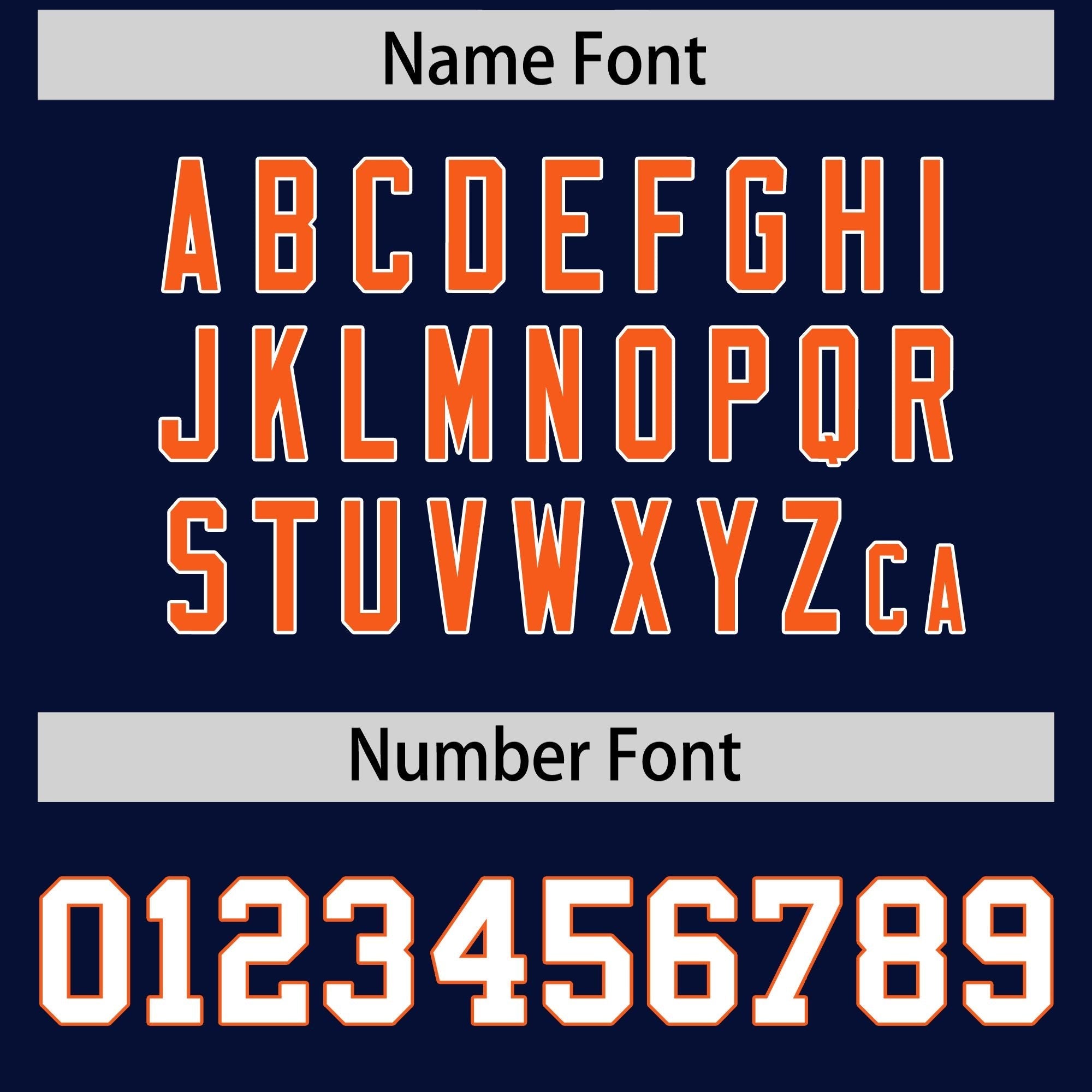 Custom Navy Orange Side Stripe Pattern Authentic American Football Jersey