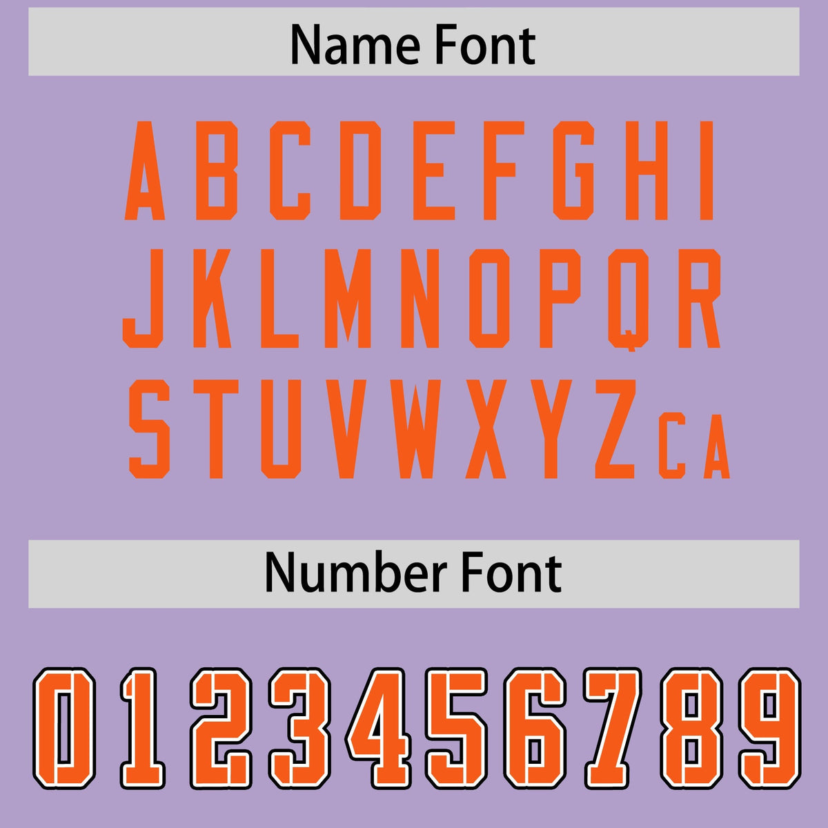 Custom Light Purple Orange Personalized Neckline Square Classic Authentic American Football Jersey