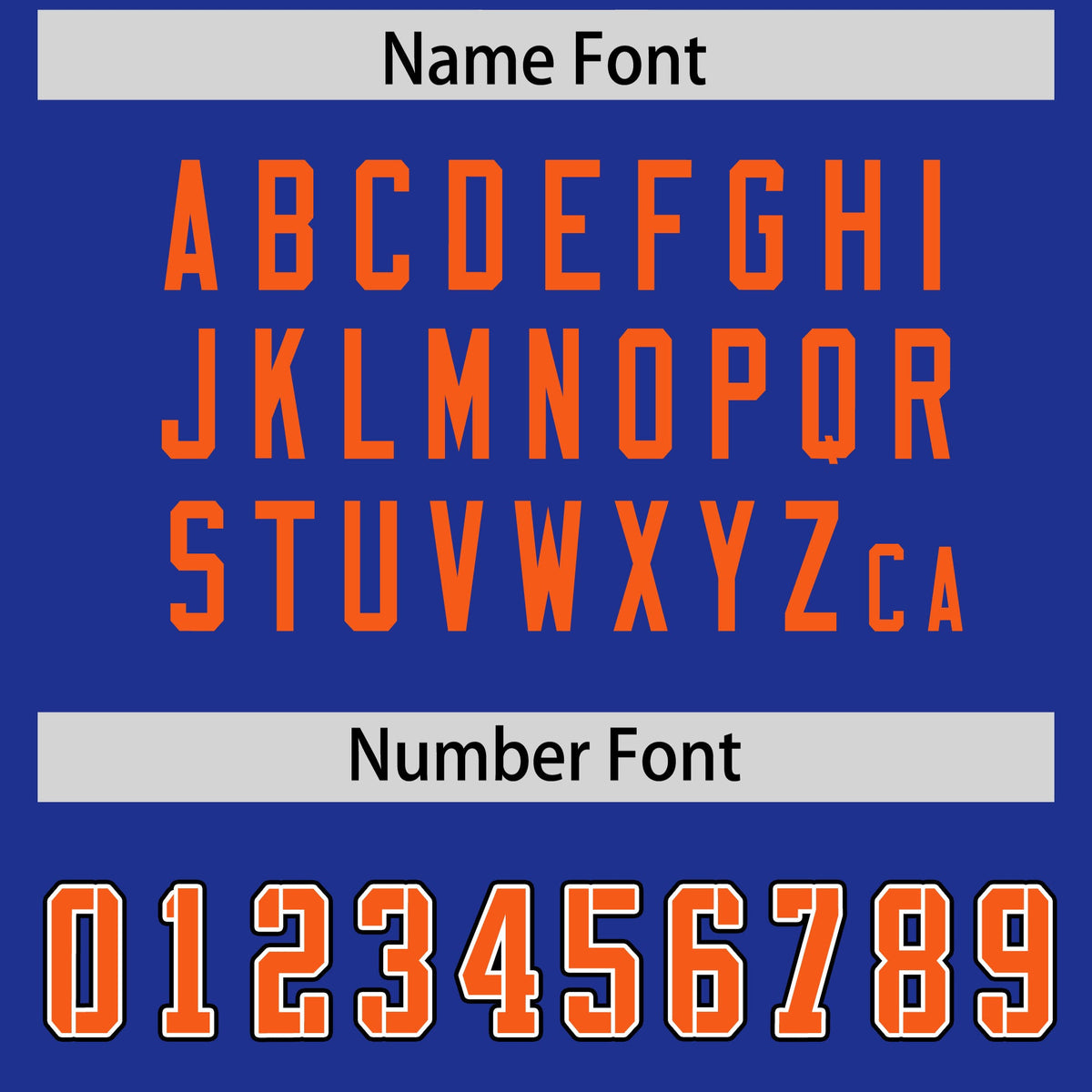 Custom Royal Orange Personalized Neckline Square Classic Authentic American Football Jersey